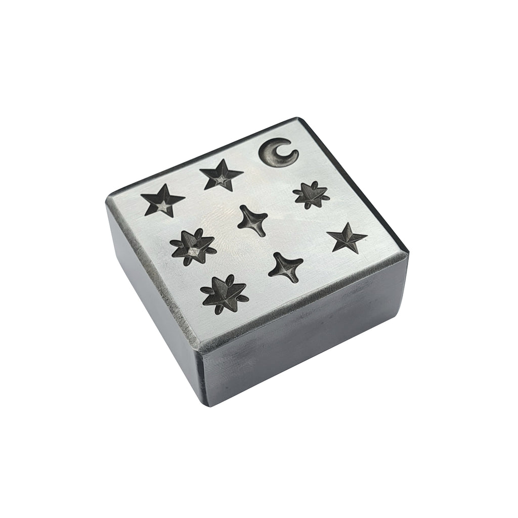 9 Impression Celestial Shapes Shot Plate - Silversmith Tools- Jewelry Making Die