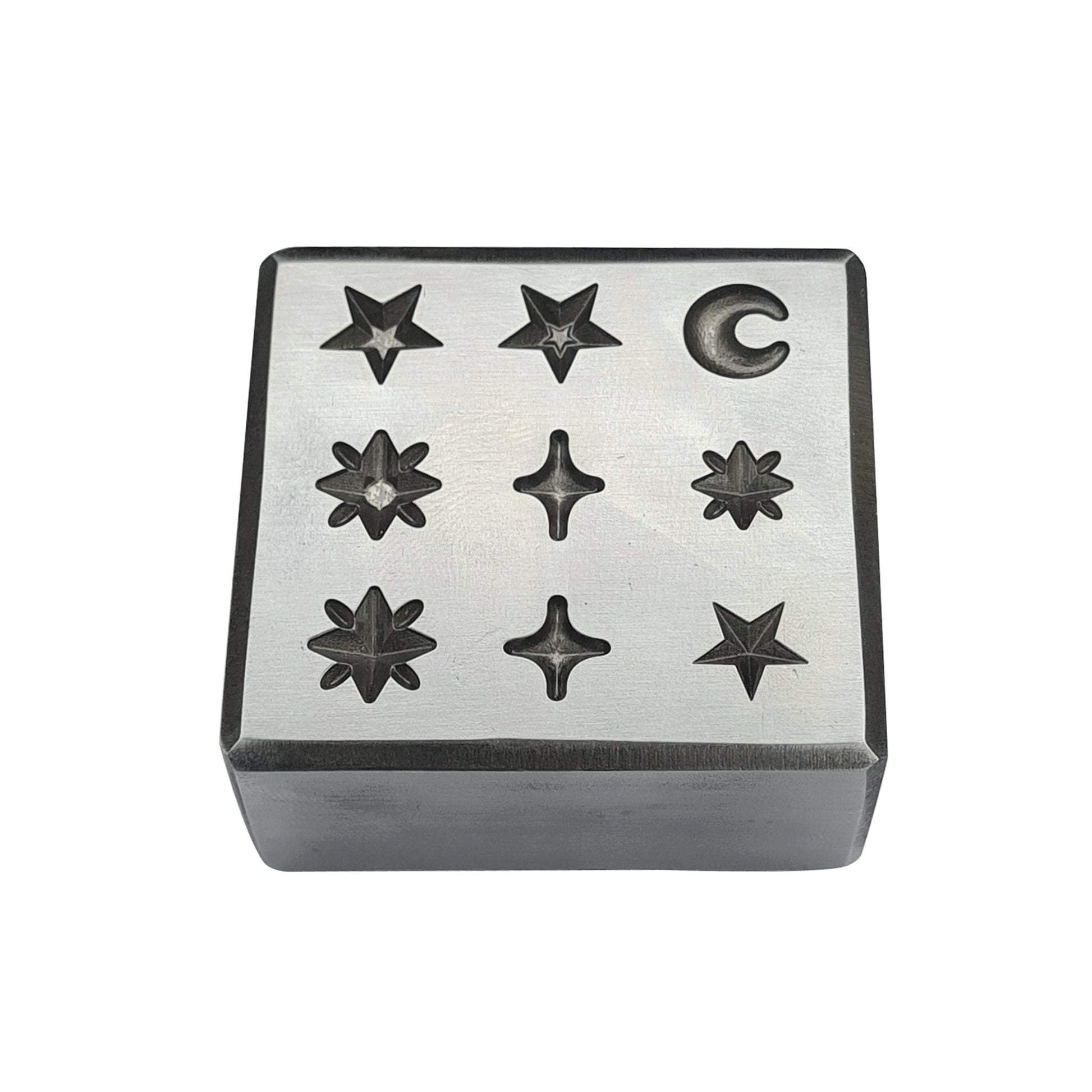 9 Impression Celestial Shapes Shot Plate - Silversmith Tools- Jewelry Making Die