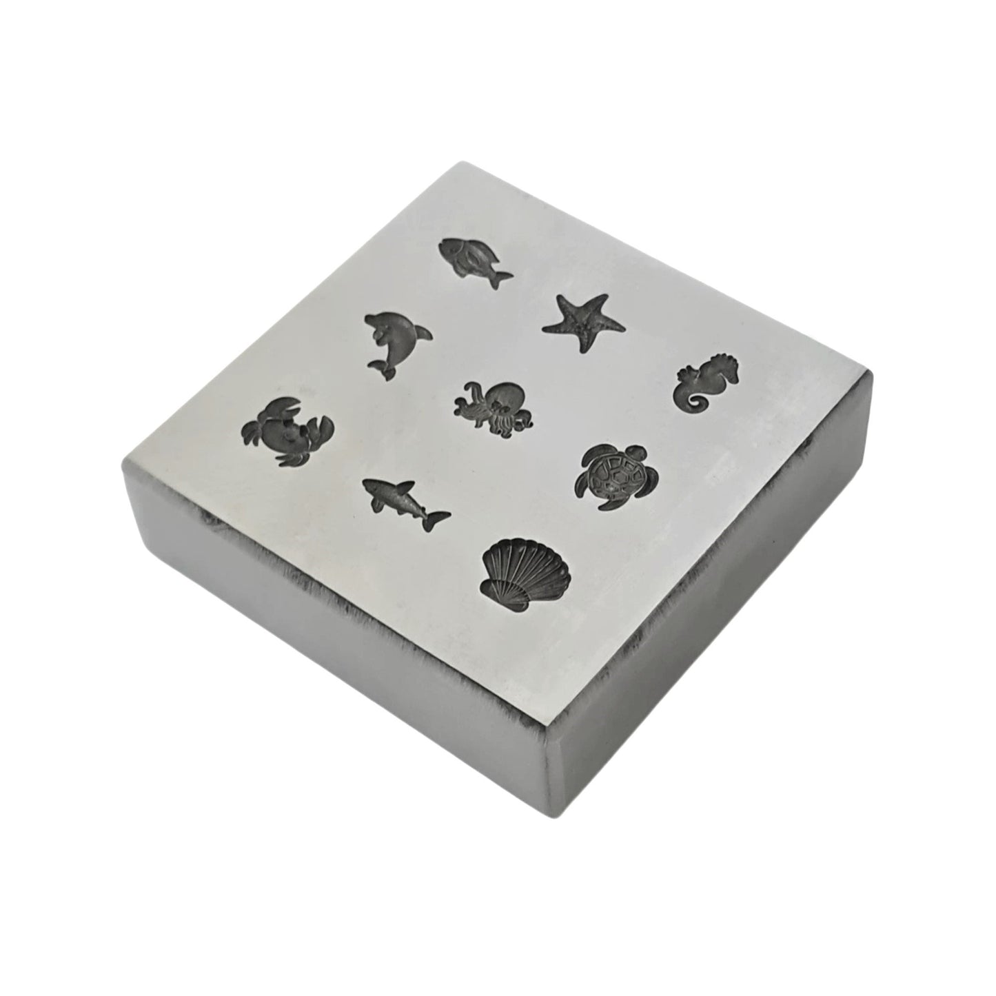 9 Impression Sea Life Shapes Shot Plate - Silversmith Tools - Jewelry Making Die