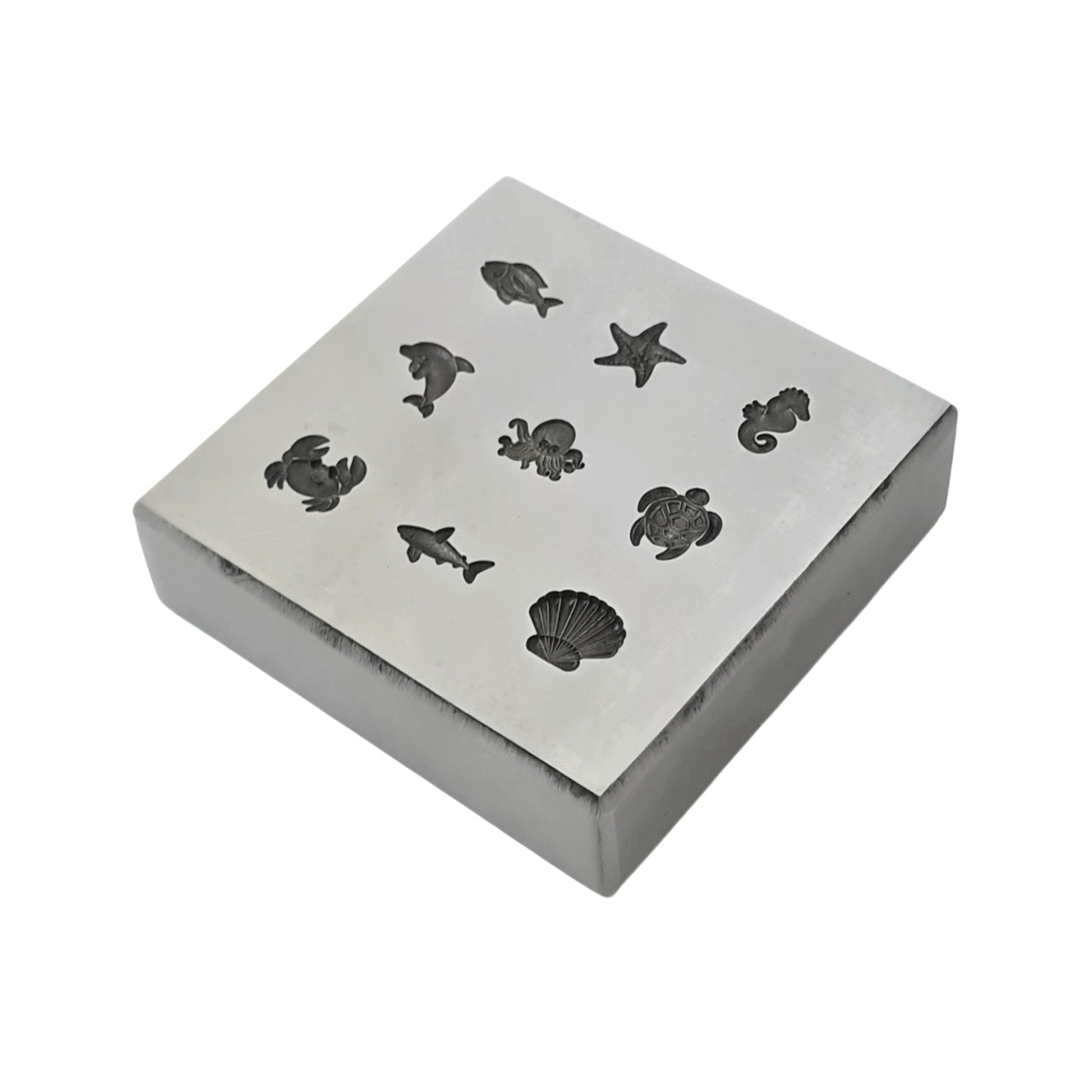 9 Impression Sea Life Shapes Shot Plate - Silversmith Tools - Jewelry Making Die