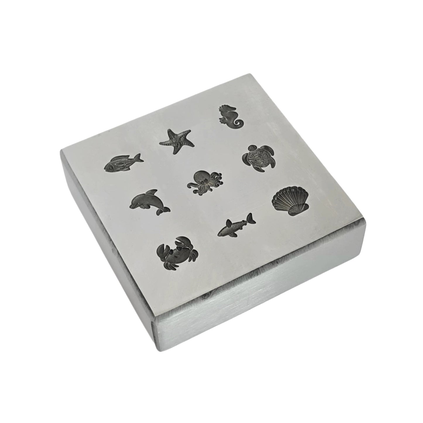 9 Impression Sea Life Shapes Shot Plate - Silversmith Tools - Jewelry Making Die
