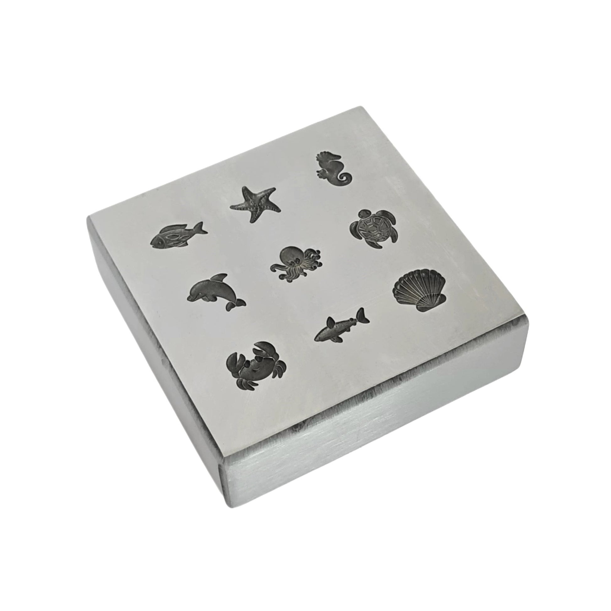 9 Impression Sea Life Shapes Shot Plate - Silversmith Tools - Jewelry Making Die