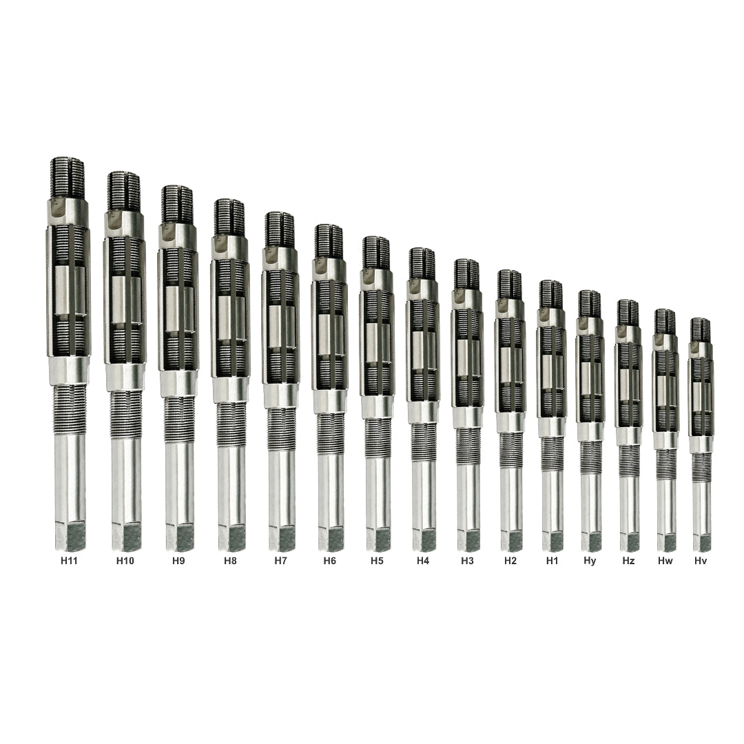 Adjustable Hand Reamer 15 Pcs Set H-V To H-11 Sizes 1/4 " To 1.1/16 "