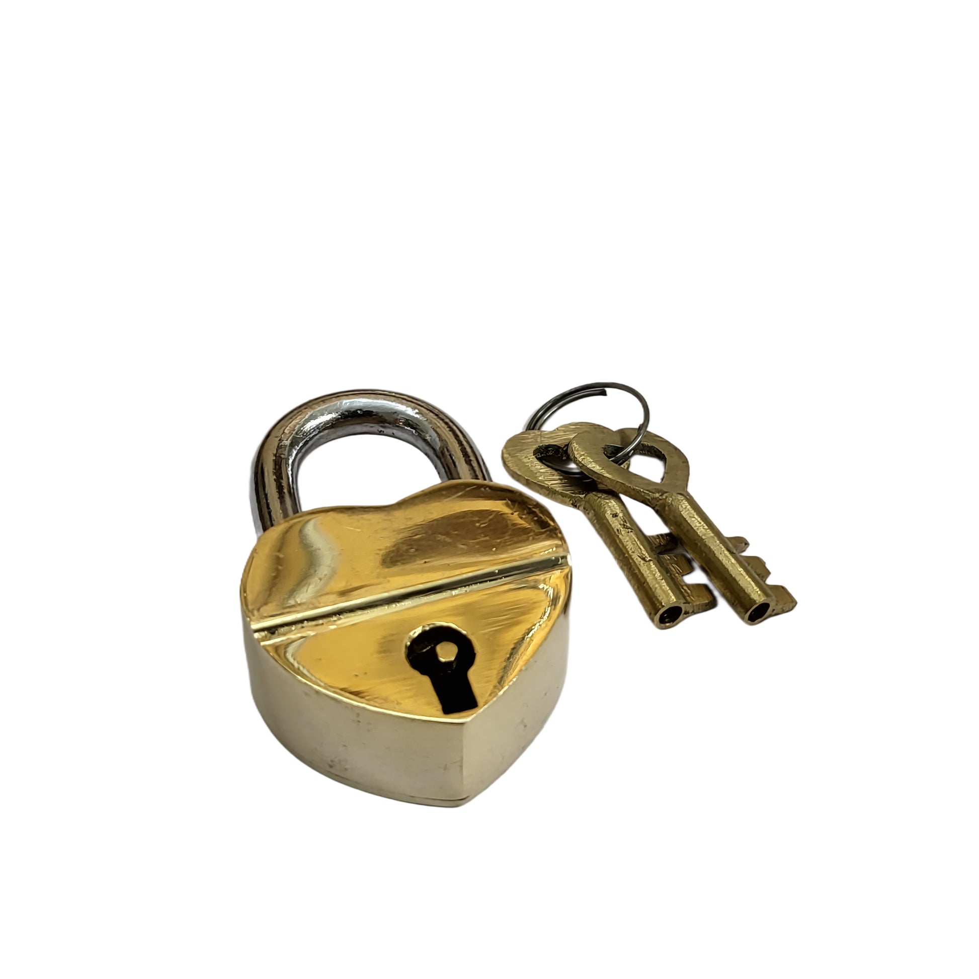Antique Padlock Brass Hand Crafted Working Decorative Heart Shape Padlock