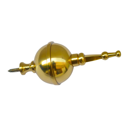 4 1/2" Brass Ball & Spire Clock Finial for Grandfather Longcase & Bracket Clocks