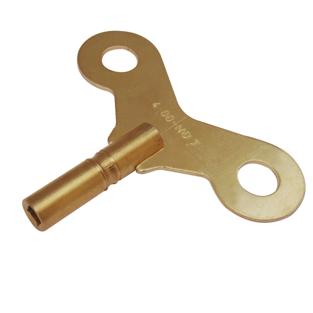 Brass Clock Key large Wing For Key Wind Clocks Size 7 / 4.00 mm  - Clock Parts