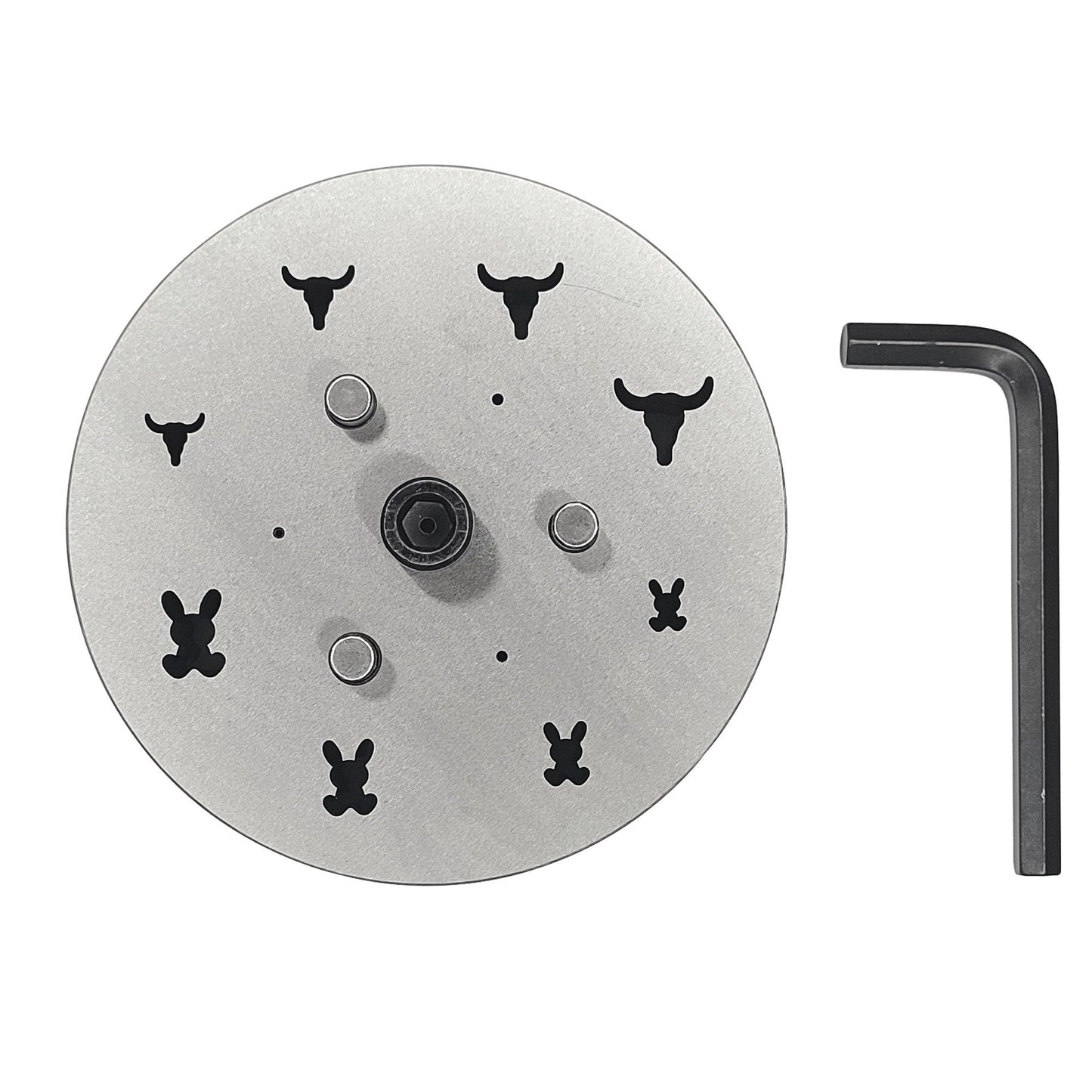 Disc Cutter 2 Different Shapes with 8 Punches - 4 Bull & 4 Bunny Shape