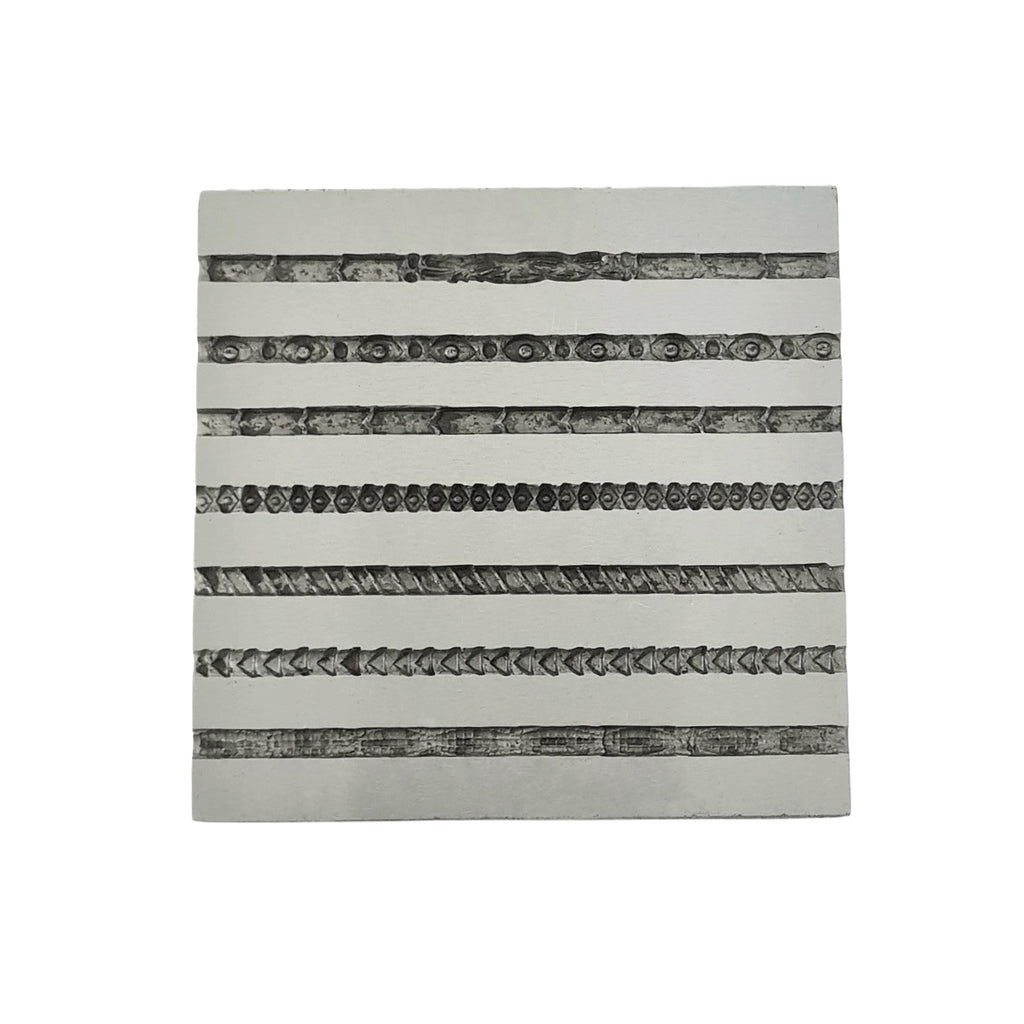 Design #101 Wire Design Emboss Plate 7 in 1 Pattern - Jewelry Die - Bangle Die
