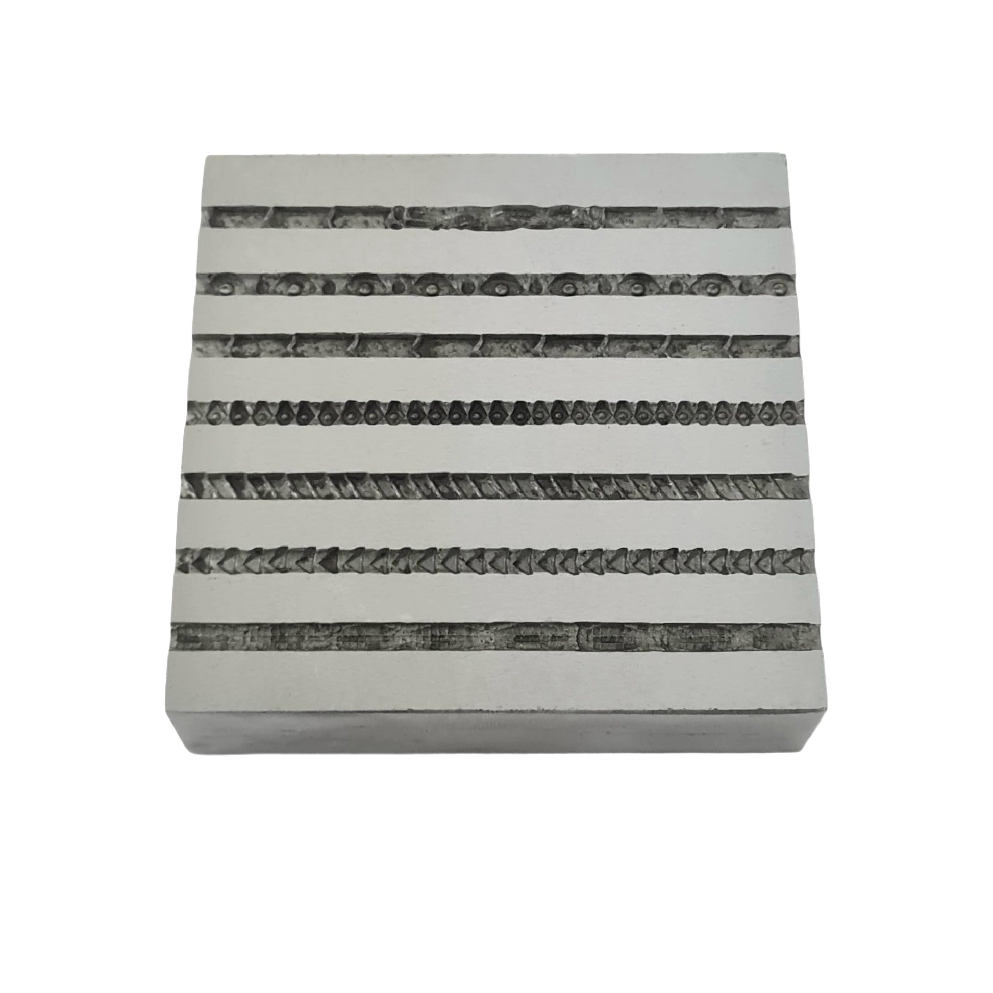 Design #101 Wire Design Emboss Plate 7 in 1 Pattern - Jewelry Die - Bangle Die