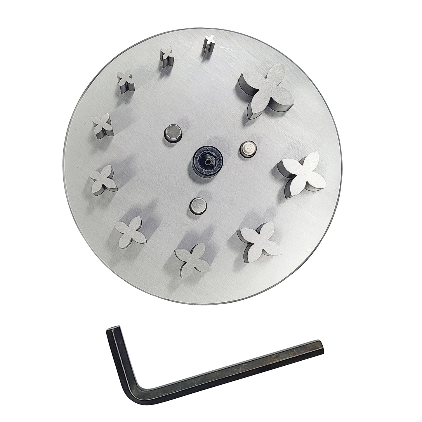 Disc Cutter 4 Petal Flower Shape | Set of 10 punches | 6mm to 31mm