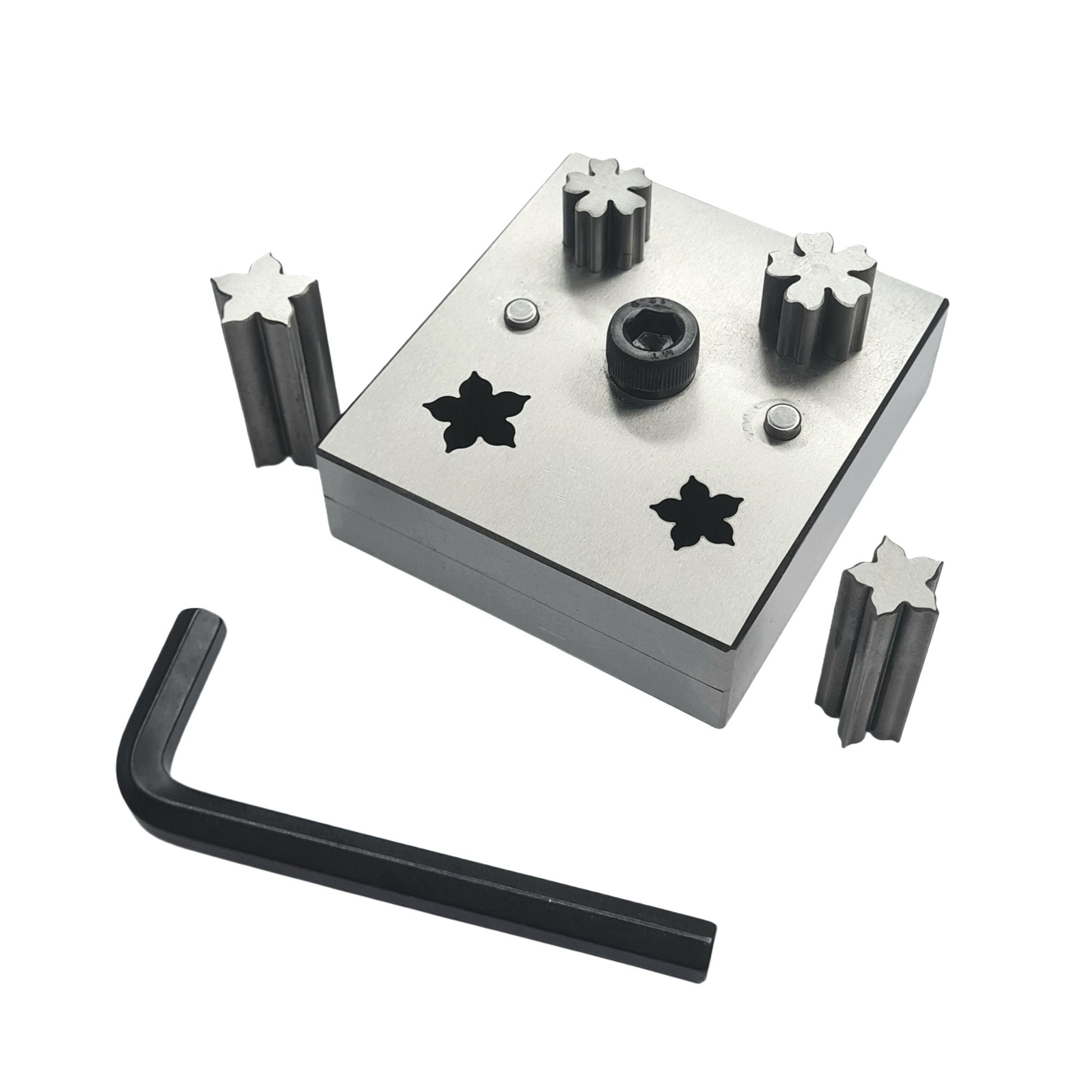 Disc Cutter 5 Petal Flower Shape - 2 Different Shapes - 4 Punches - 16mm & 19mm