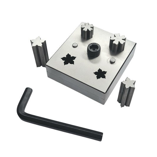 Disc Cutter 5 Petal Flower Shape - 2 Different Shapes - 4 Punches - 16mm & 19mm