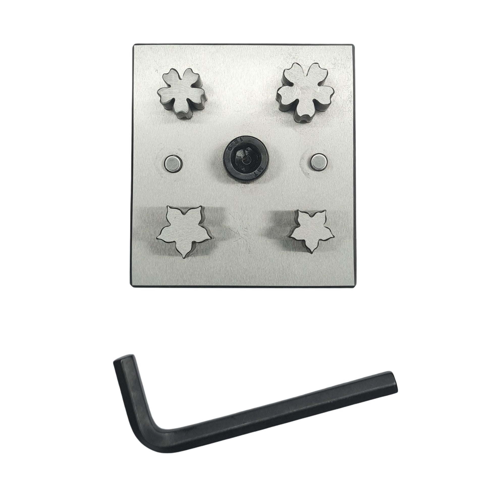 Disc Cutter 5 Petal Flower Shape - 2 Different Shapes - 4 Punches - 16mm & 19mm