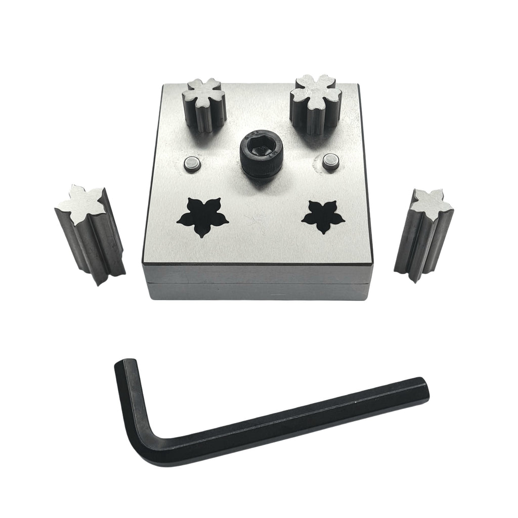 Disc Cutter 5 Petal Flower Shape - 2 Different Shapes - 4 Punches - 16mm & 19mm