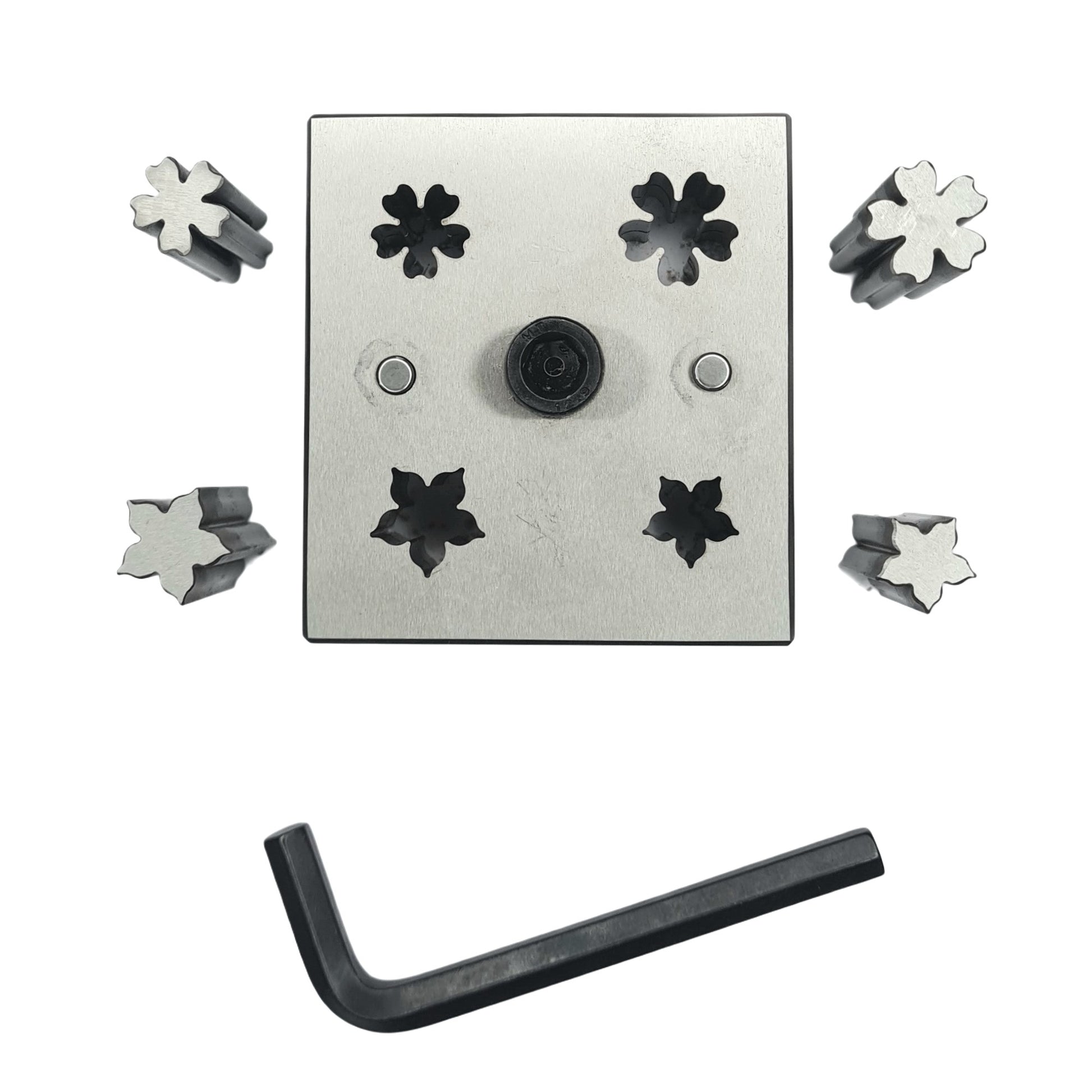 Disc Cutter 5 Petal Flower Shape - 2 Different Shapes - 4 Punches - 16mm & 19mm