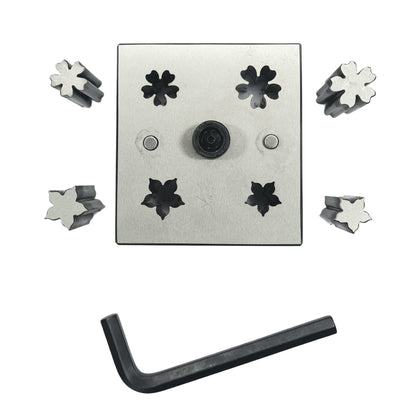 Disc Cutter 5 Petal Flower Shape - 2 Different Shapes - 4 Punches - 16mm & 19mm