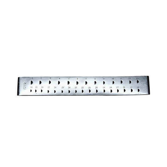 Draw Plate 30 Half Round Holes-Wire Drawplate Jewelry Craft Shaping Tool 8" Long