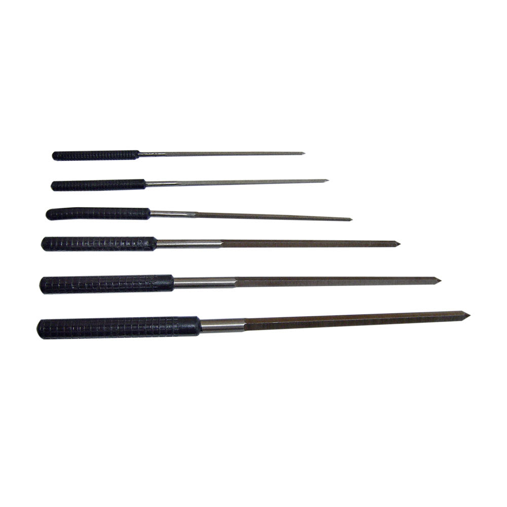 Cutting Broaches Set of 6 Sizes 2.4 - 6.2 mm - Clock Watch Repair Tools