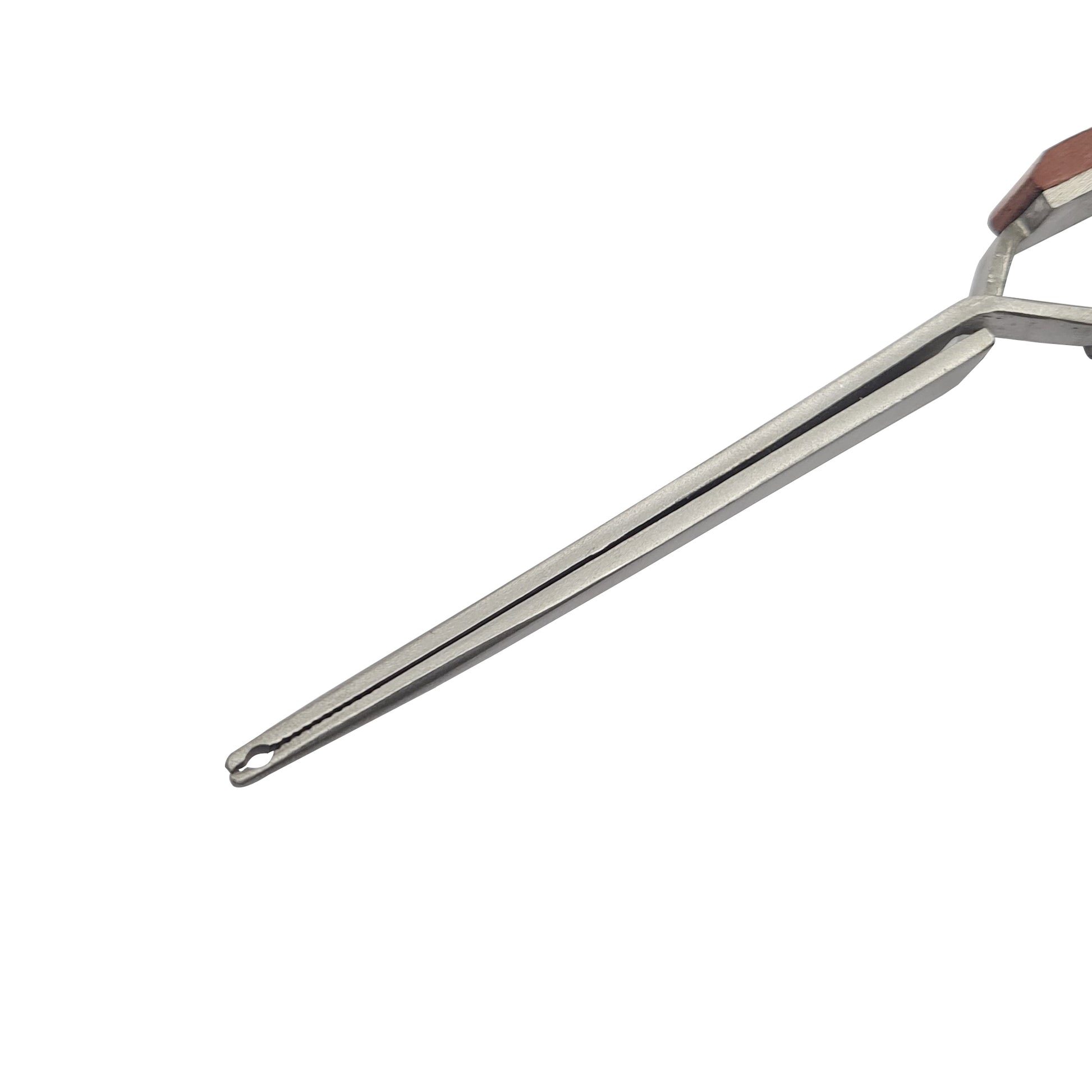 Straight Tweezer Cross & Self Locking With Fiber Grip 6-1/2" Long - Wire Holding