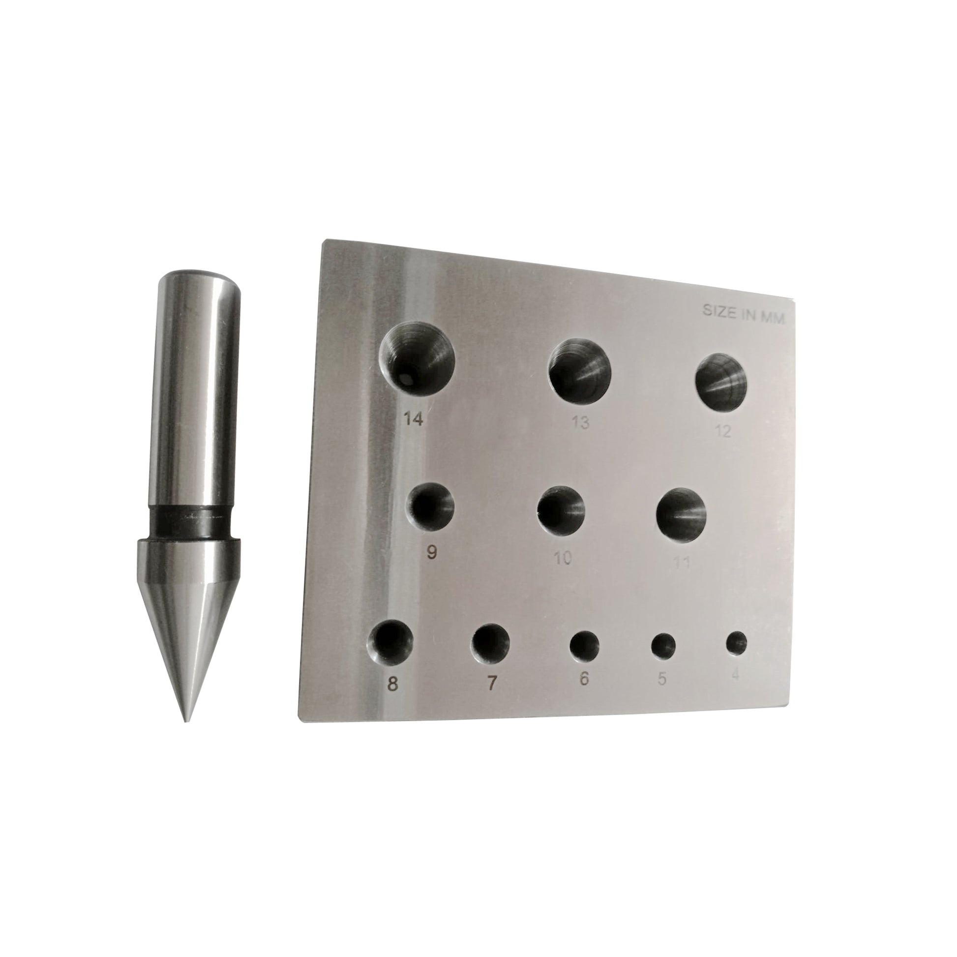 Round Punch Bezel Block Set 17 Degrees with Size 4mm-14mm