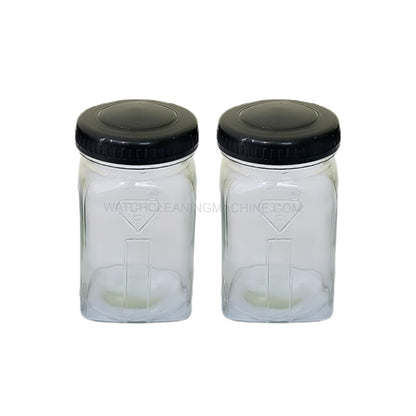 Glass Jar for Watch Cleaning Machine Pack of 2 Piece