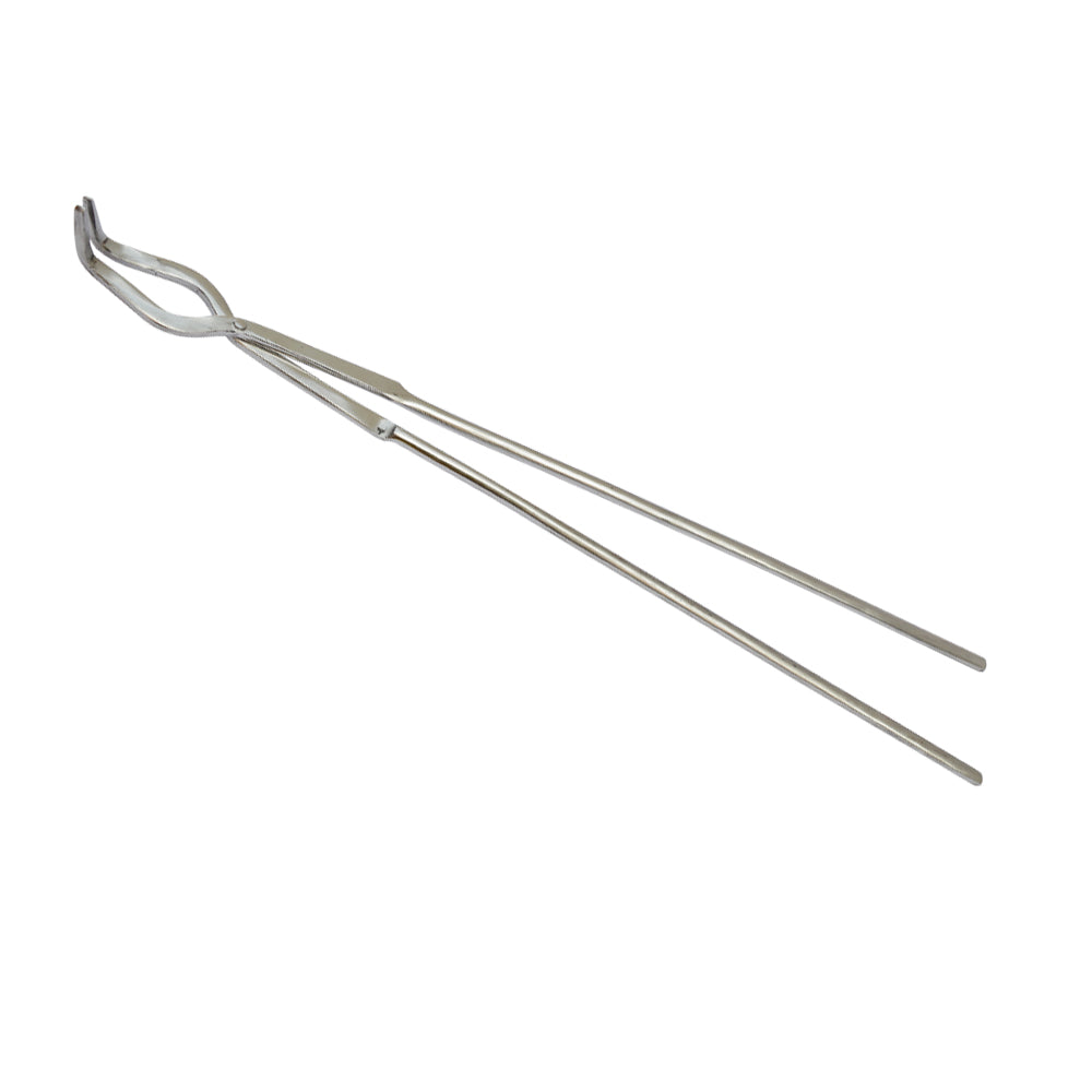 19" Long Graphite Foundry Crucible Bent Tongs Melting Casting Gold Silver Copper