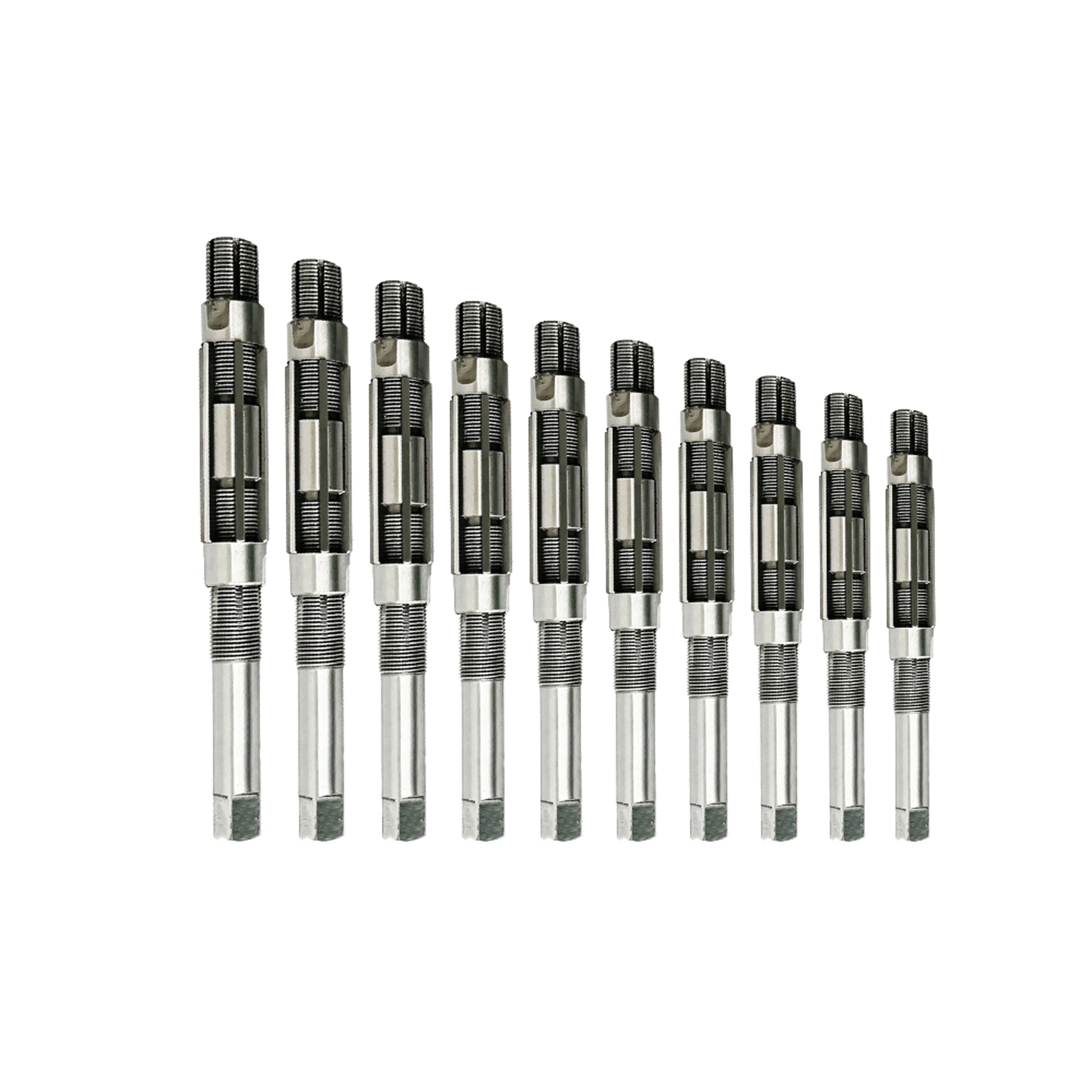 Adjustable Hand Reamer 10 Pcs Set H1 To H10 Sizes 3/8 " To 15/16 "