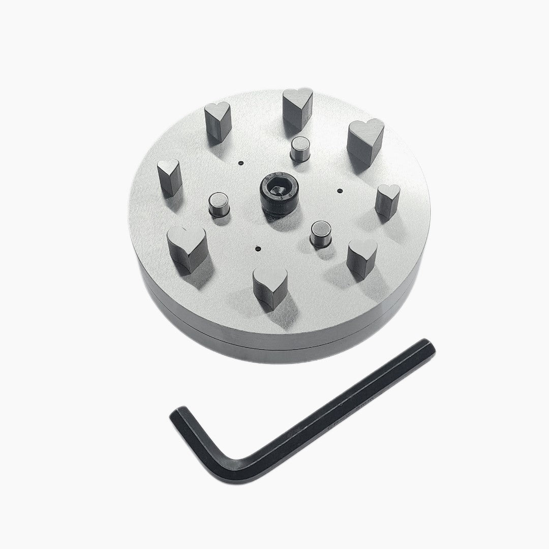 Disc Cutter 2 Different Shape with 8 Punches - 4 Heart & 4 Tangled Heart Shape