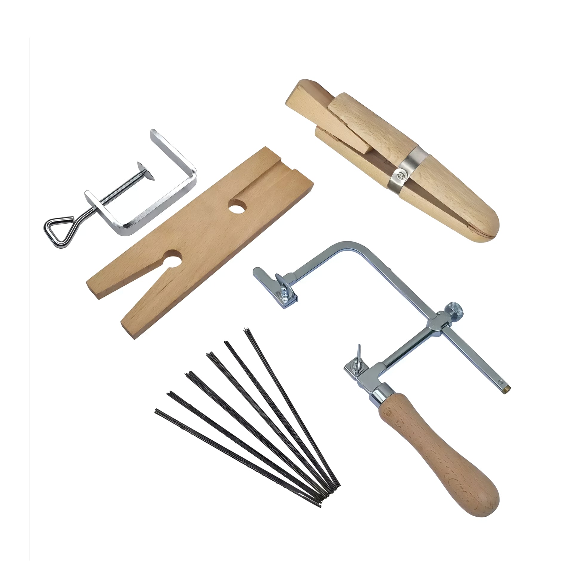 Jewelry Making Tool Kit Bench Pin Ring Clamp Saw Frame Blades - Bench Tools