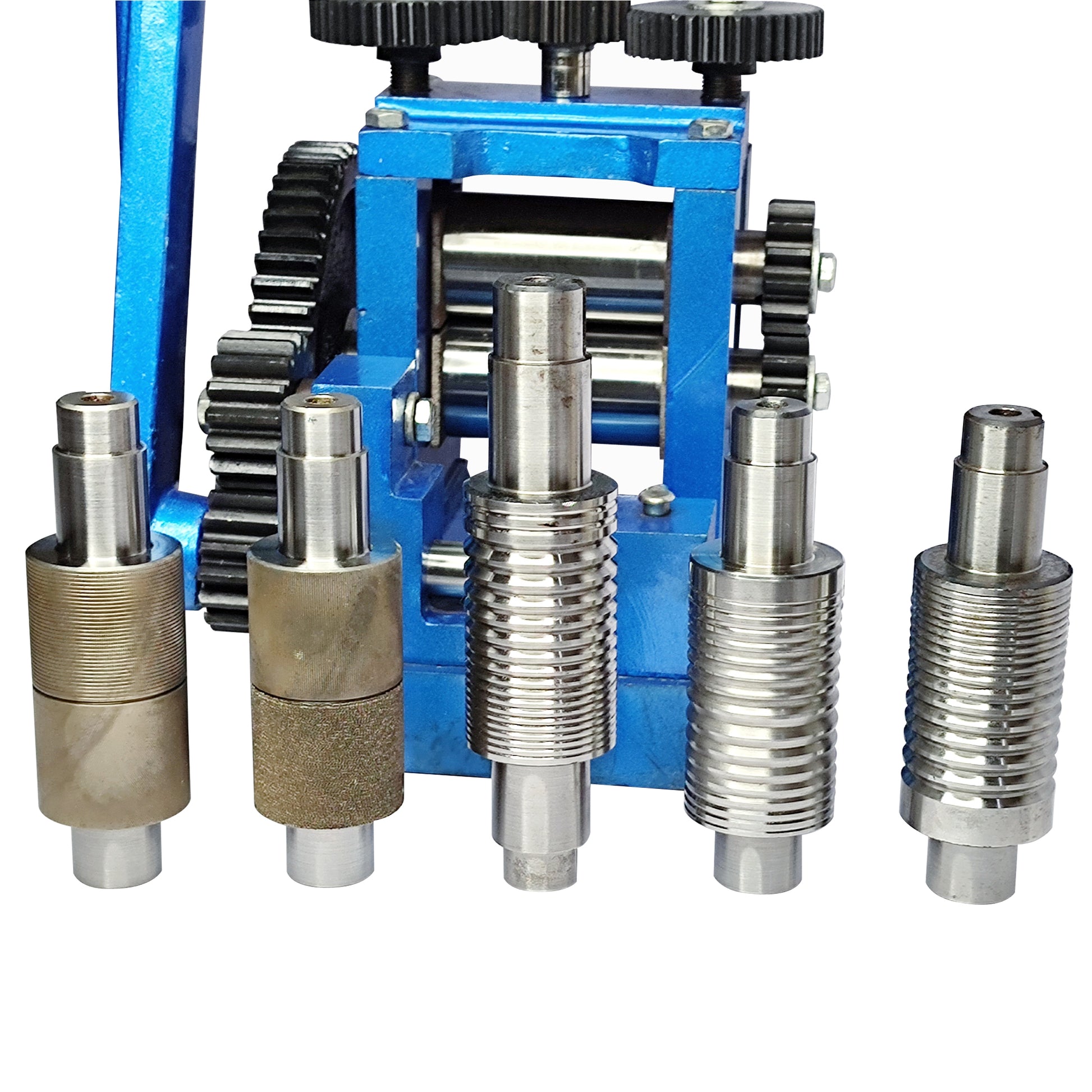 Jewelry Mini Rolling Mill Tool With 7 Rollers - Plain, Wire & Pattern Rollers
