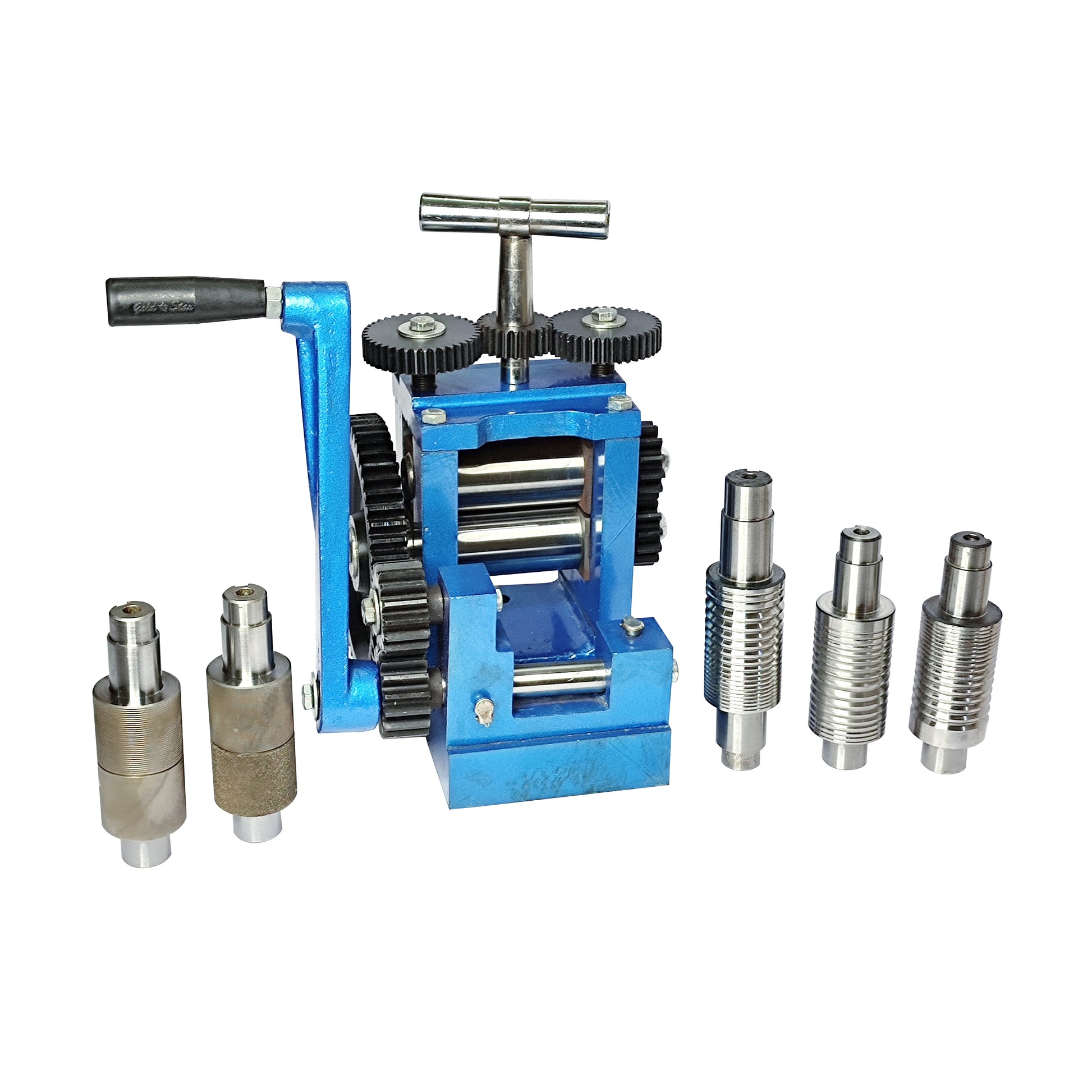 Jewelry Mini Rolling Mill Tool With 7 Rollers - Plain, Wire & Pattern Rollers