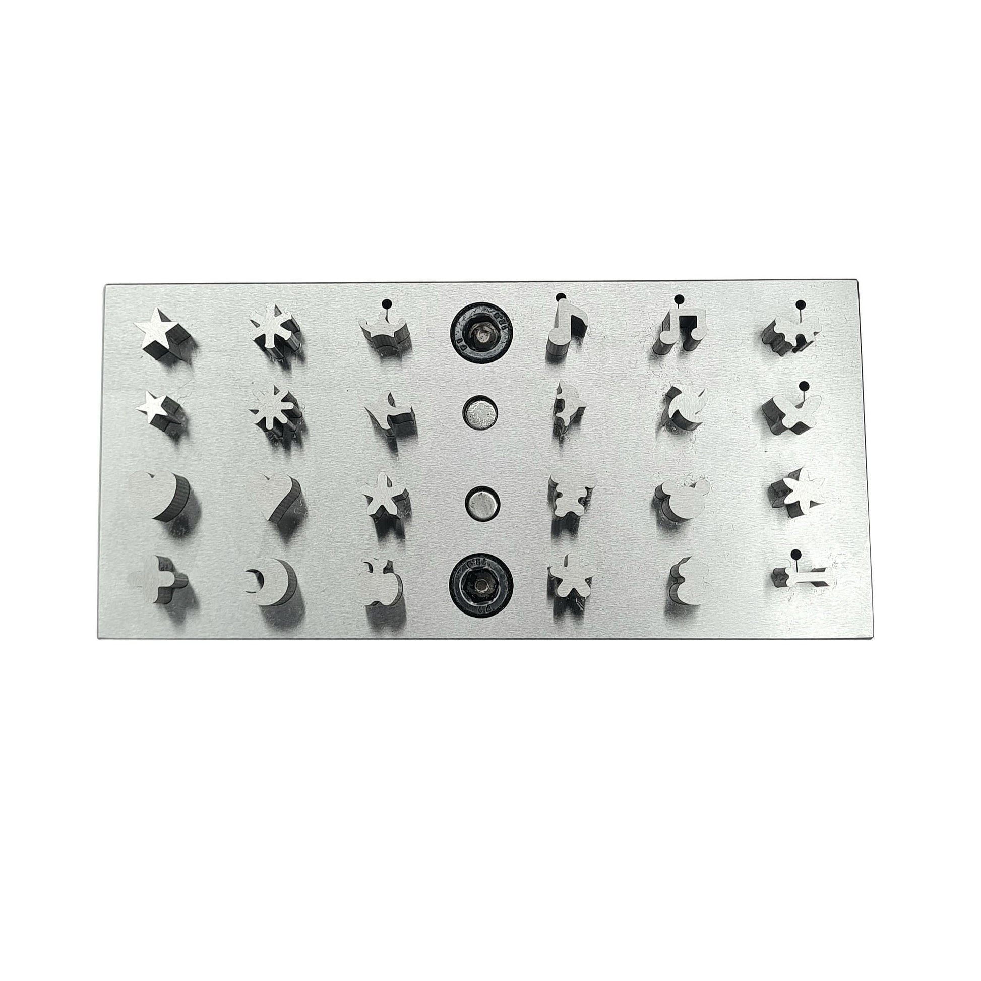 Multi Shape Disc Cutter Set of 24 Punches - 6mm to 8mm - Jewelry Dies