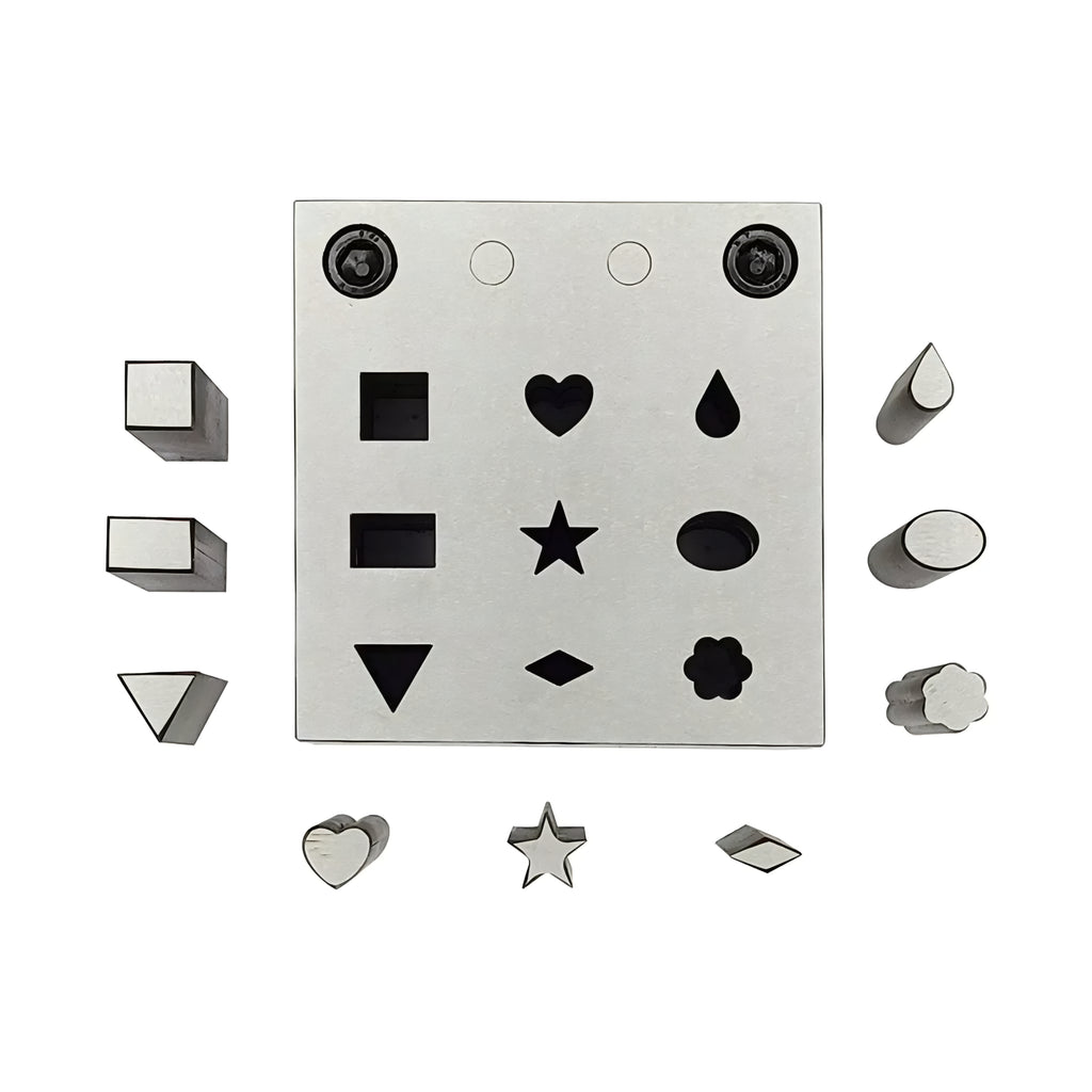 Multi Shape Disc Cutter with Set of 9 Punches- Flower, Heart, Teardrop