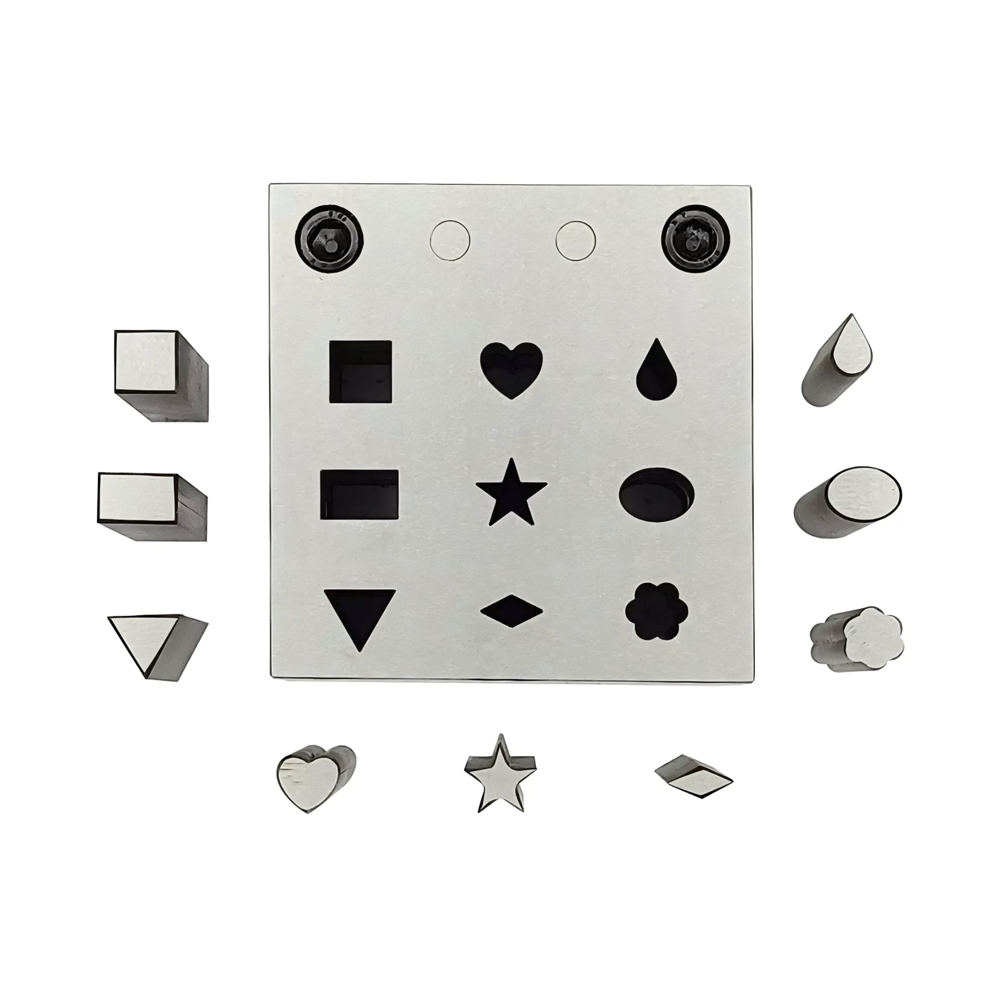 Multi Shape Disc Cutter with Set of 9 Punches- Flower, Heart, Teardrop