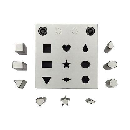 Multi Shape Disc Cutter with Set of 9 Punches- Flower, Heart, Teardrop