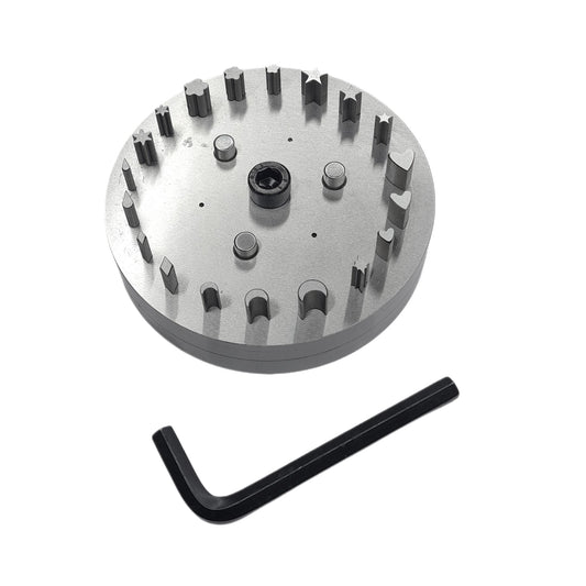 Disc Cutter Multi Shape with 19 Punches - Assorted Shapes Size Approx. 1/4"-1/2"