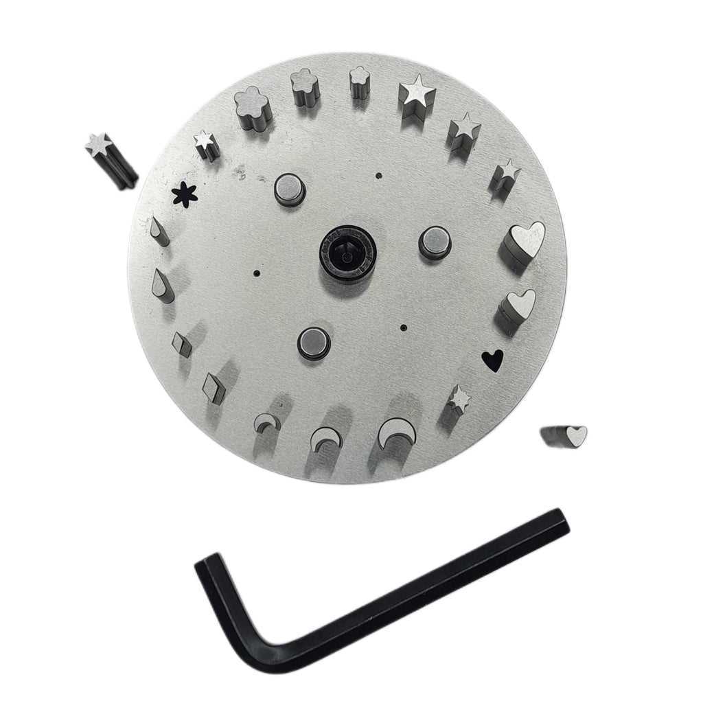 Disc Cutter Multi Shape with 19 Punches - Assorted Shapes Size Approx. 1/4"-1/2"