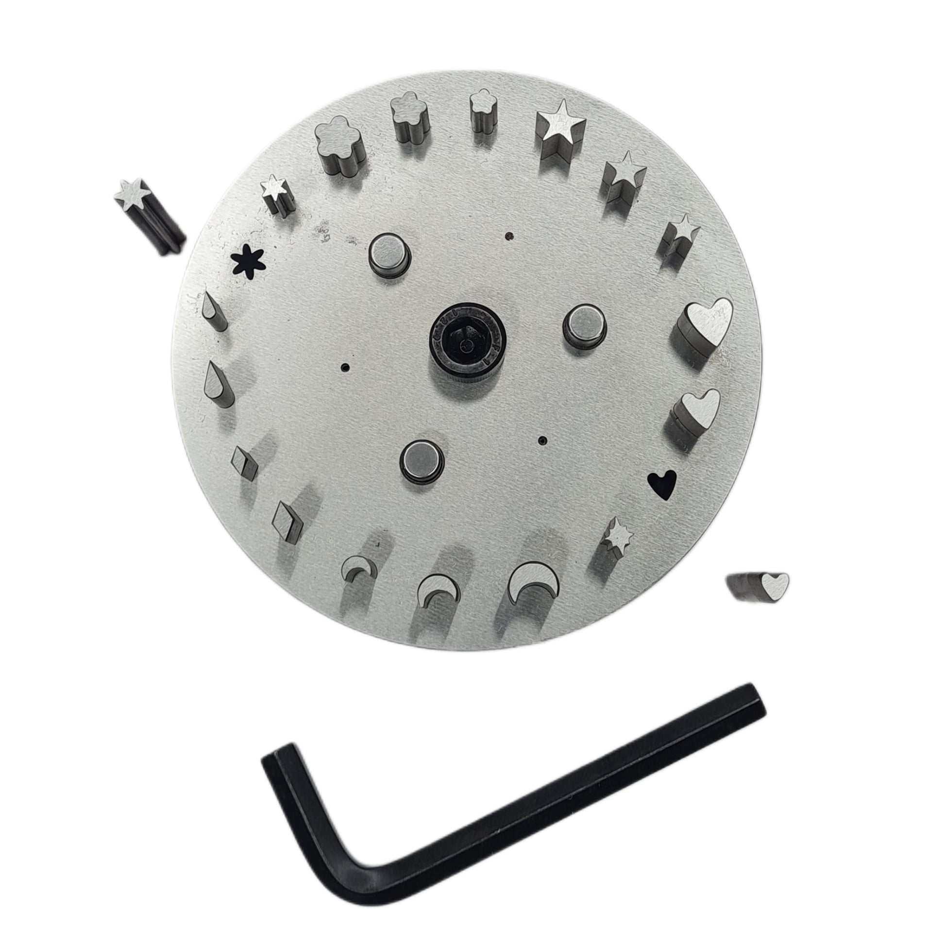 Disc Cutter Multi Shape with 19 Punches - Assorted Shapes Size Approx. 1/4"-1/2"
