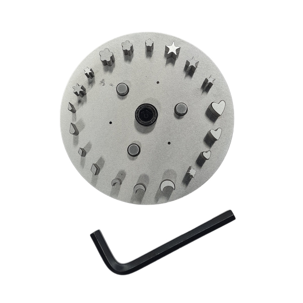 Disc Cutter Multi Shape with 19 Punches - Assorted Shapes Size Approx. 1/4"-1/2"