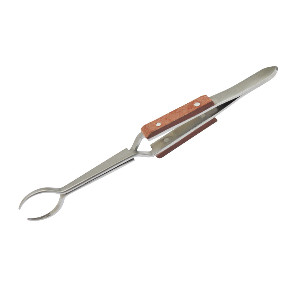 Oval Fiber Grip Soldering Tweezers Self-Closing - Jewelry Repair Welding Repair