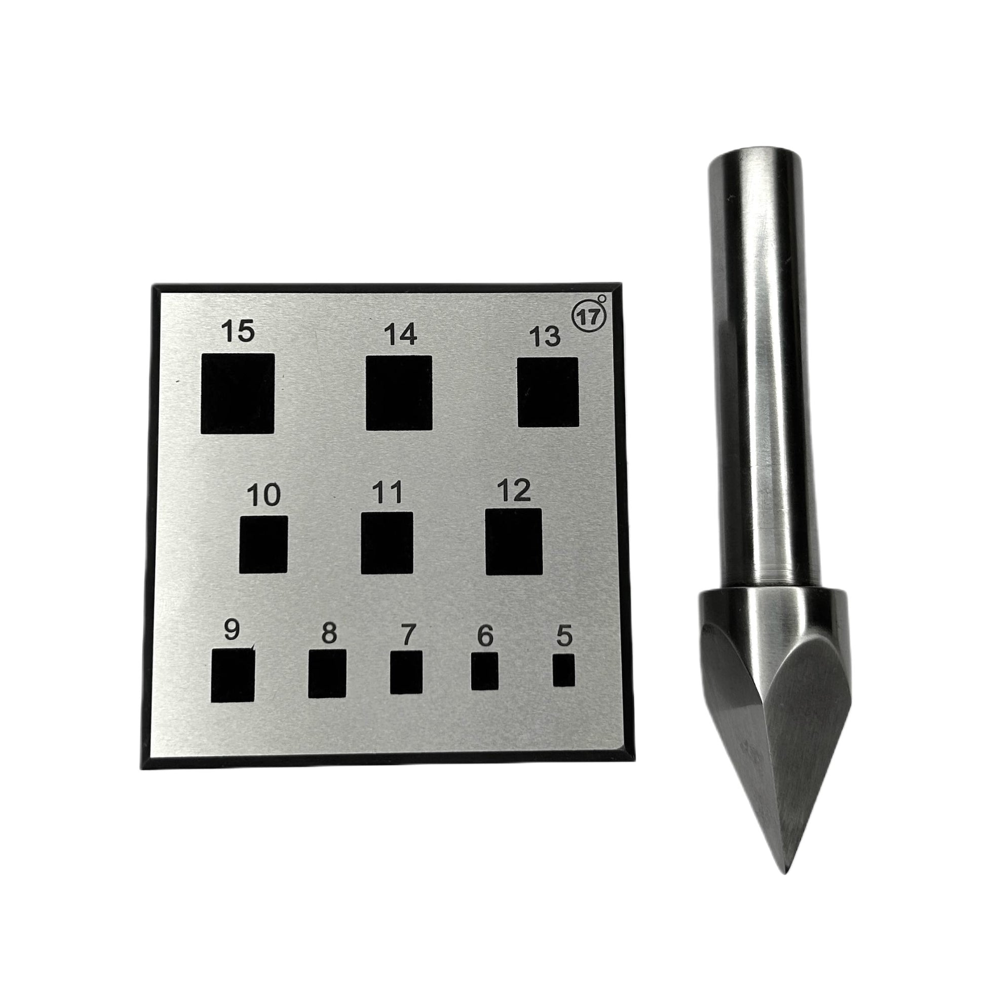Rectangular Bezel Forming Block Set with 17 Degree Punch 5mm to 15mm