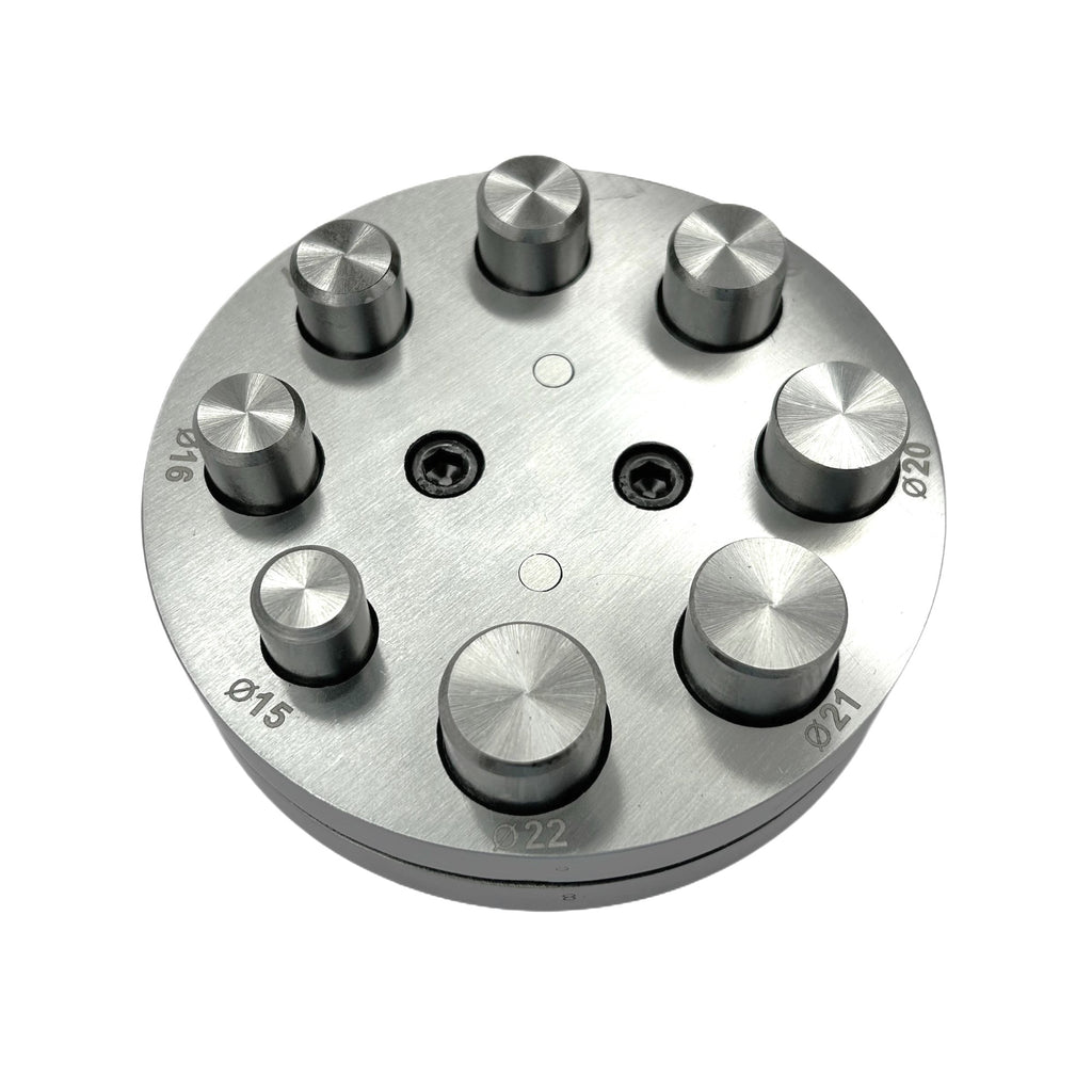 Round Disc Cutter Set with 8 Punches - Sizes From 15mm to 22mm Diameter