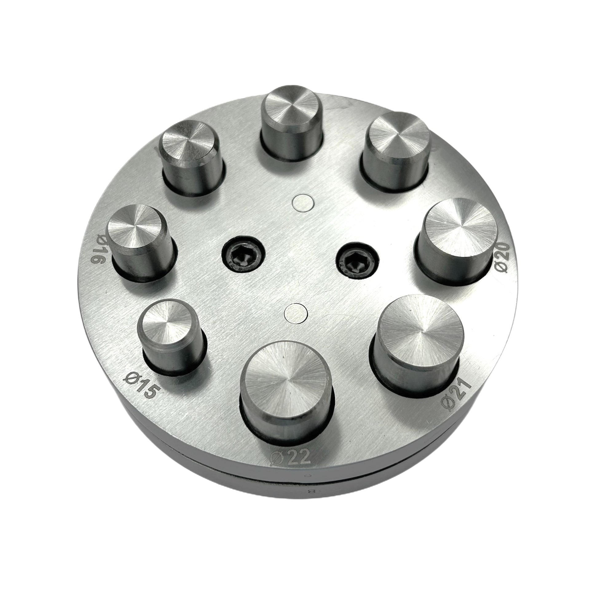 Round Disc Cutter Set with 8 Punches - Sizes From 15mm to 22mm Diameter