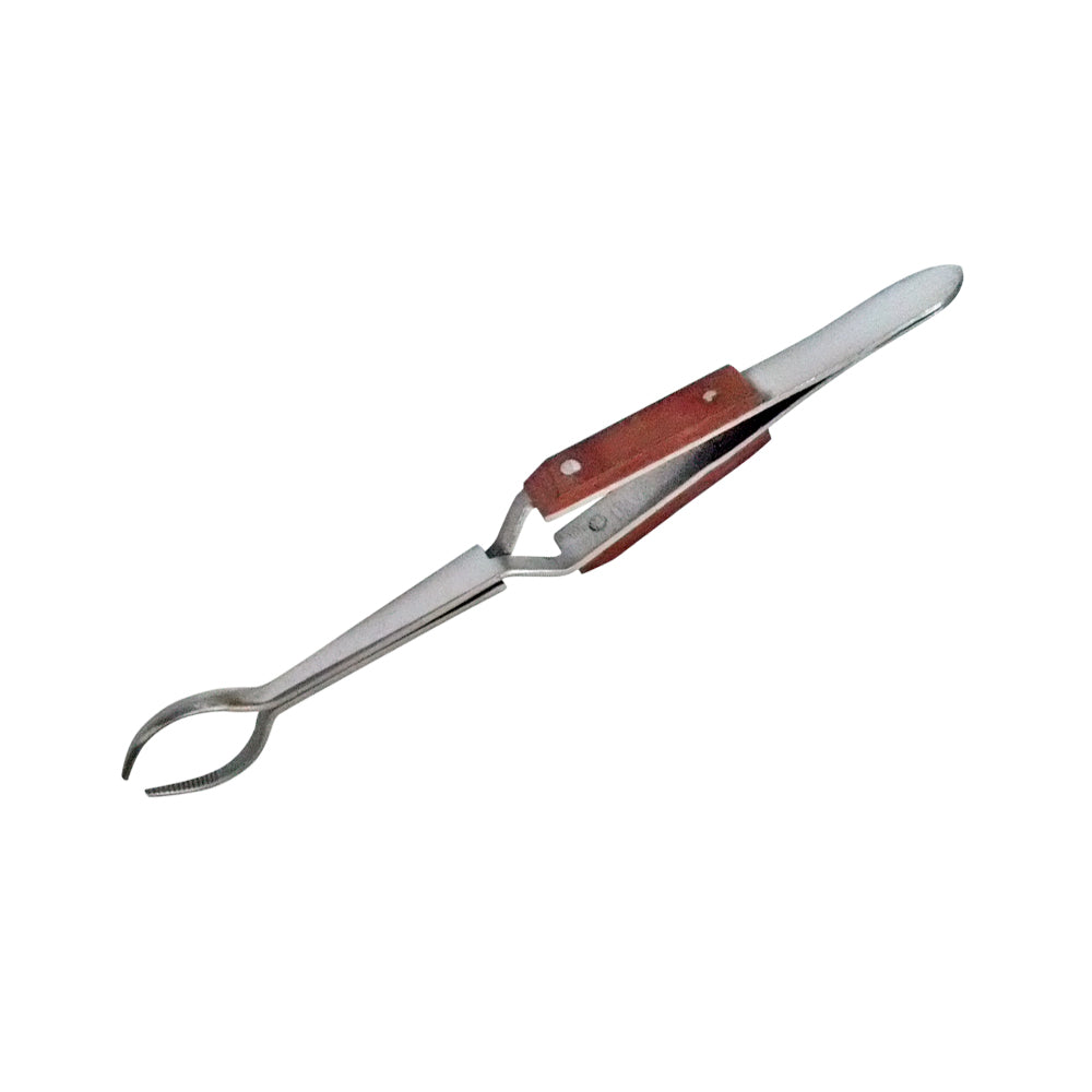 6-1/4" Round Fiber Grip Soldering Tweezers Self-Closing - Jewelry Repair Welding