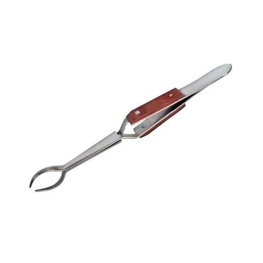 6-1/4" Round Fiber Grip Soldering Tweezers Self-Closing - Jewelry Repair Welding