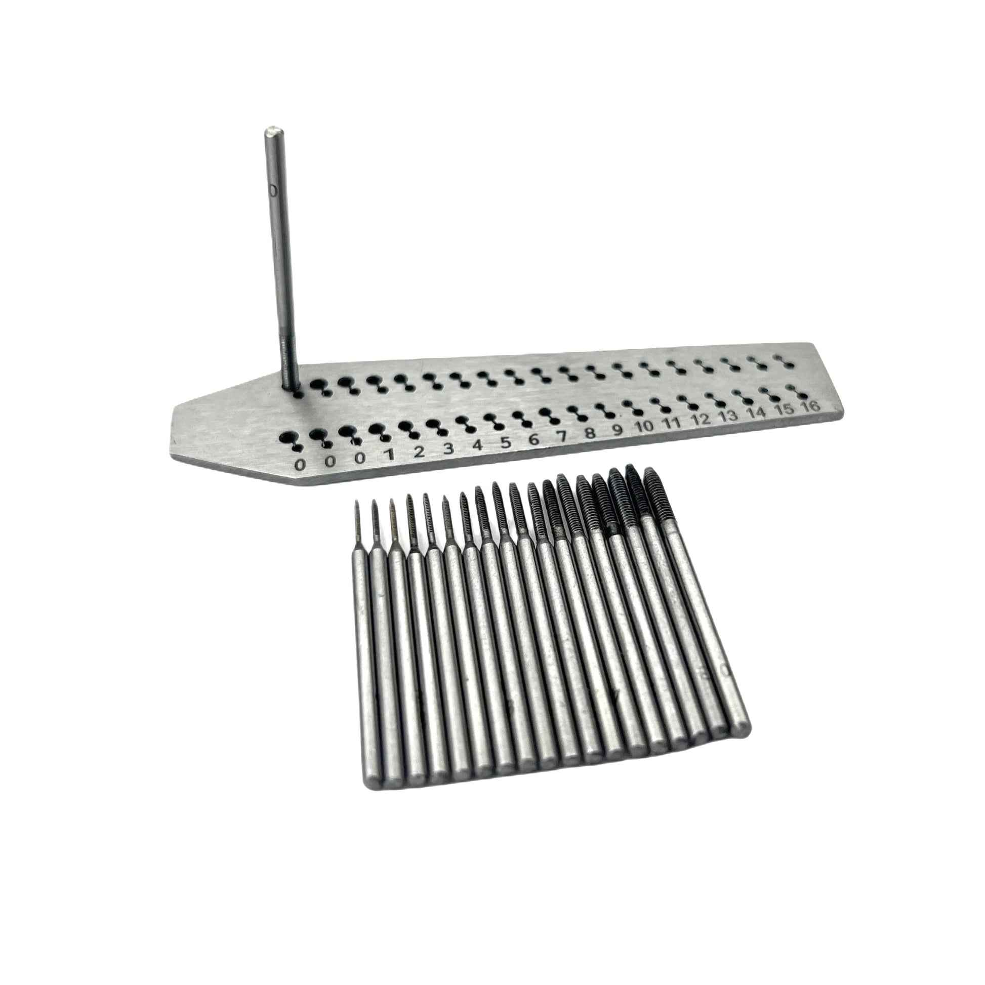 Screw Plate with 19 Taps Hole Size: 0 to 16 | Tap and Die Set for Jewelry Making