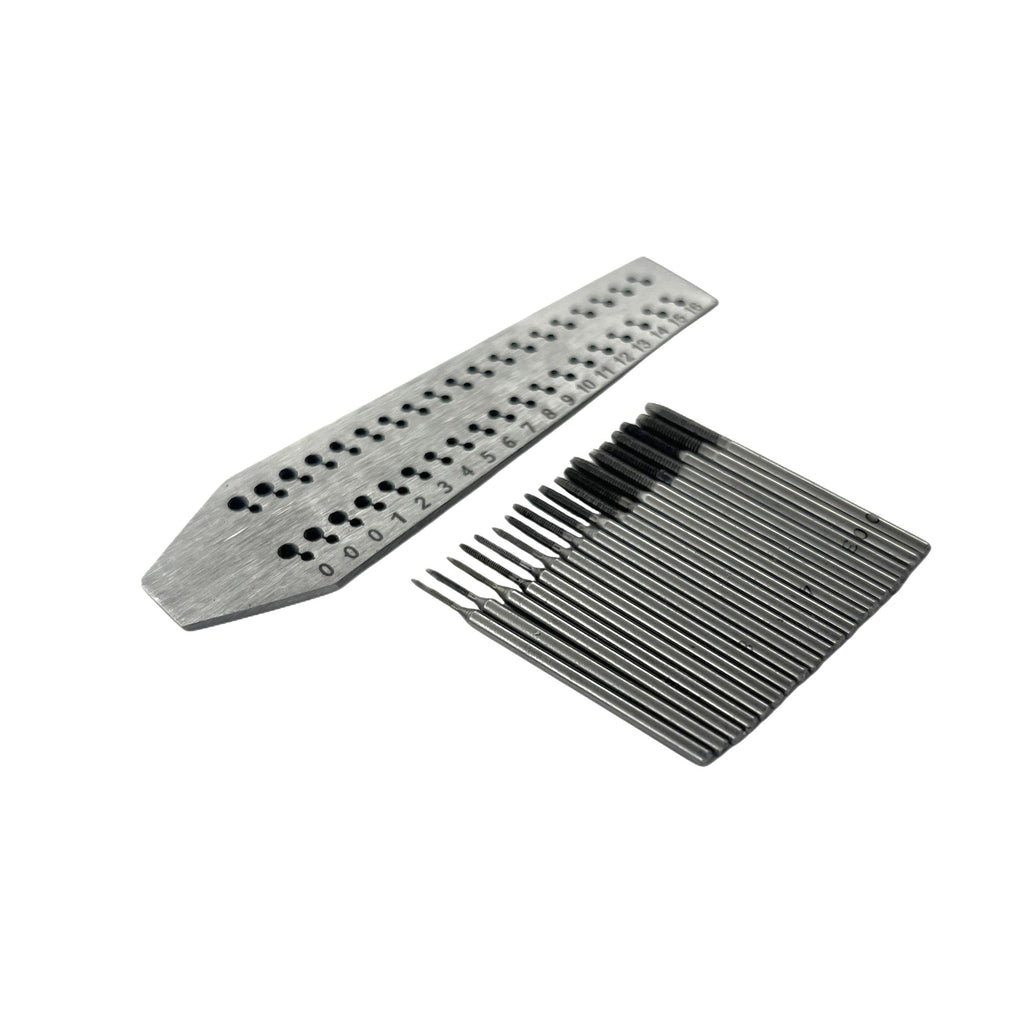 Screw Plate with 19 Taps Hole Size: 0 to 16 | Tap and Die Set for Jewelry Making