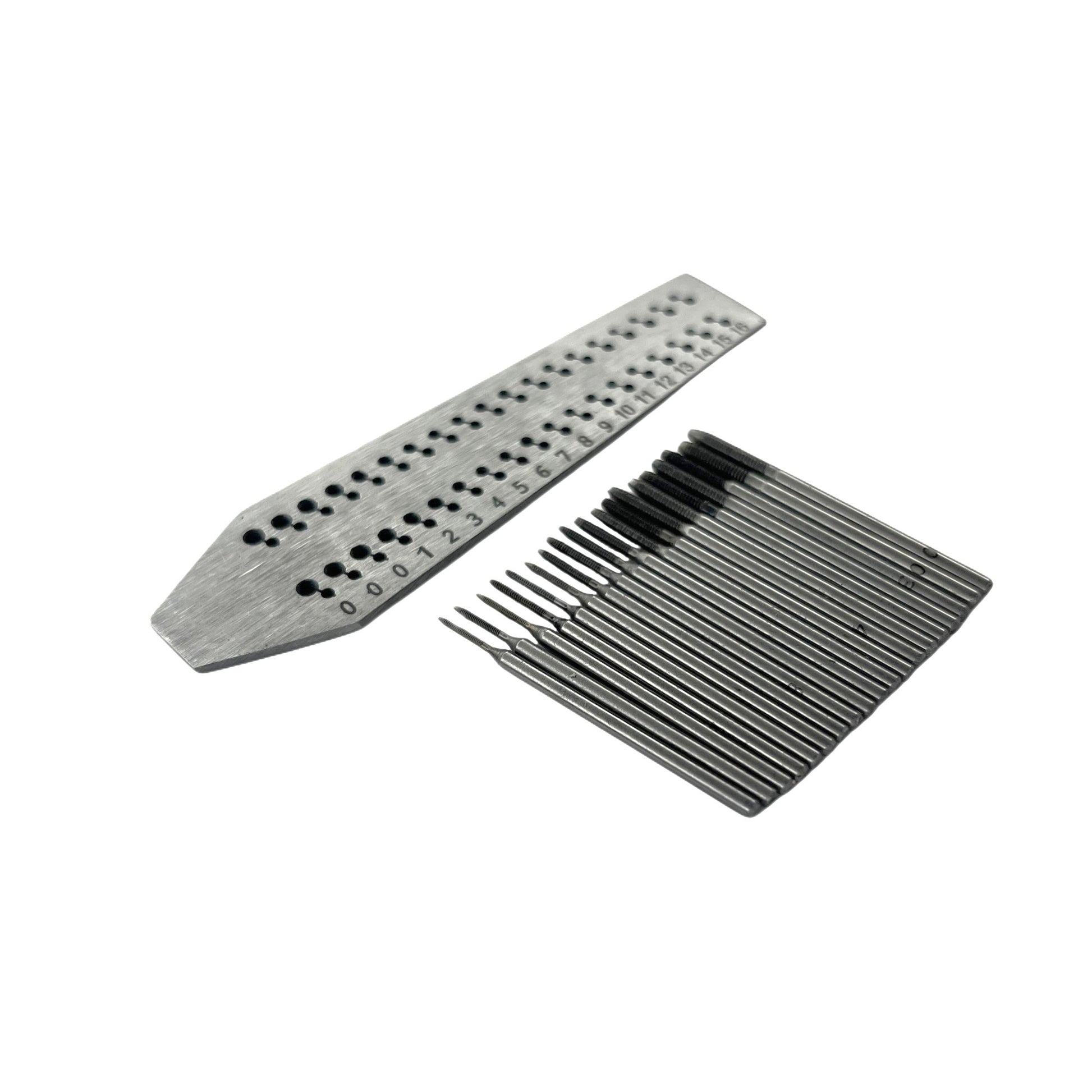 Screw Plate with 19 Taps Hole Size: 0 to 16 | Tap and Die Set for Jewelry Making