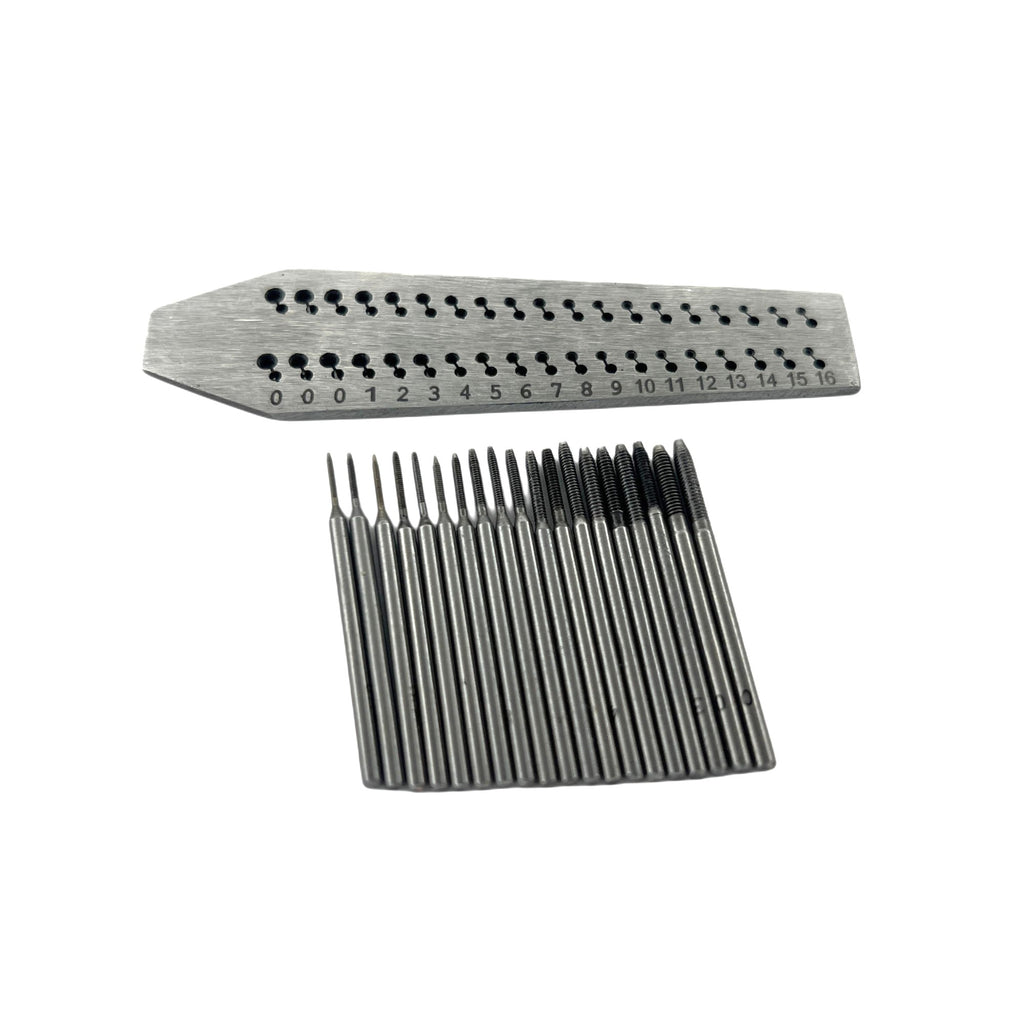 Screw Plate with 19 Taps Hole Size: 0 to 16 | Tap and Die Set for Jewelry Making