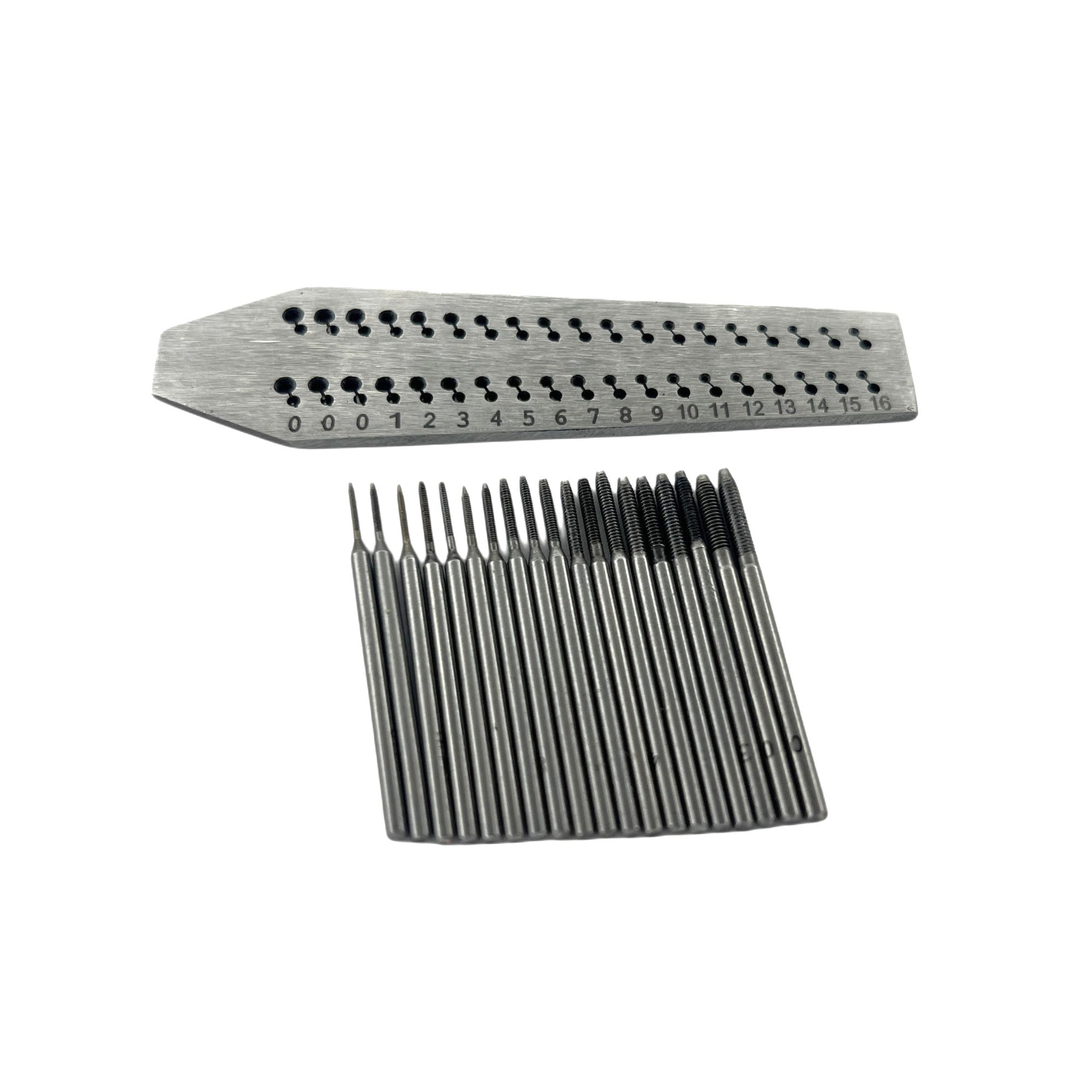 Screw Plate with 19 Taps Hole Size: 0 to 16 | Tap and Die Set for Jewelry Making